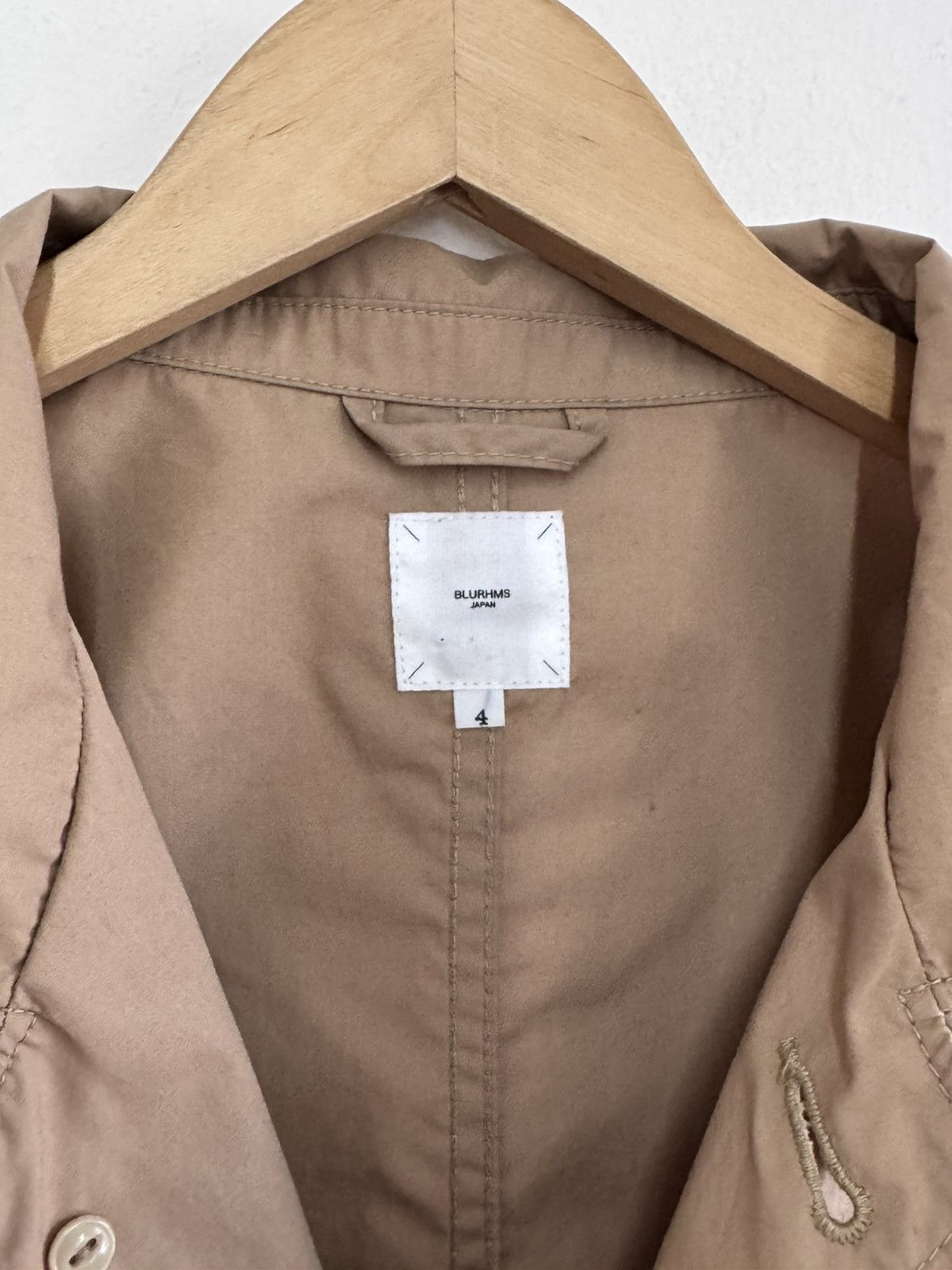blurhms Blurhms Tan Cotton Blend Long Coat (Made in Japan, Size 4) Size US M / EU 48-50 / 2 - 4 Thumbnail