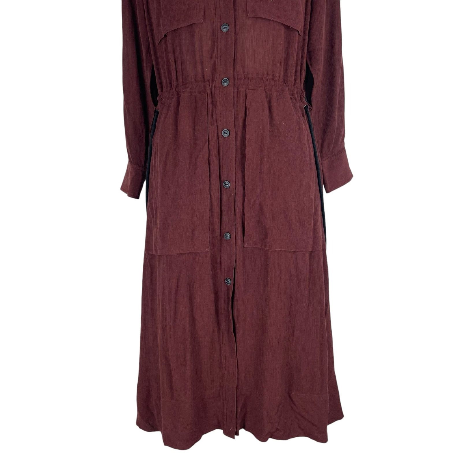 Rag & Bone Rag & Bone Oasis Button Down Shirt Dress Deep Red Size XXS Size XXS / US 00 / IT 34 - 5 Thumbnail