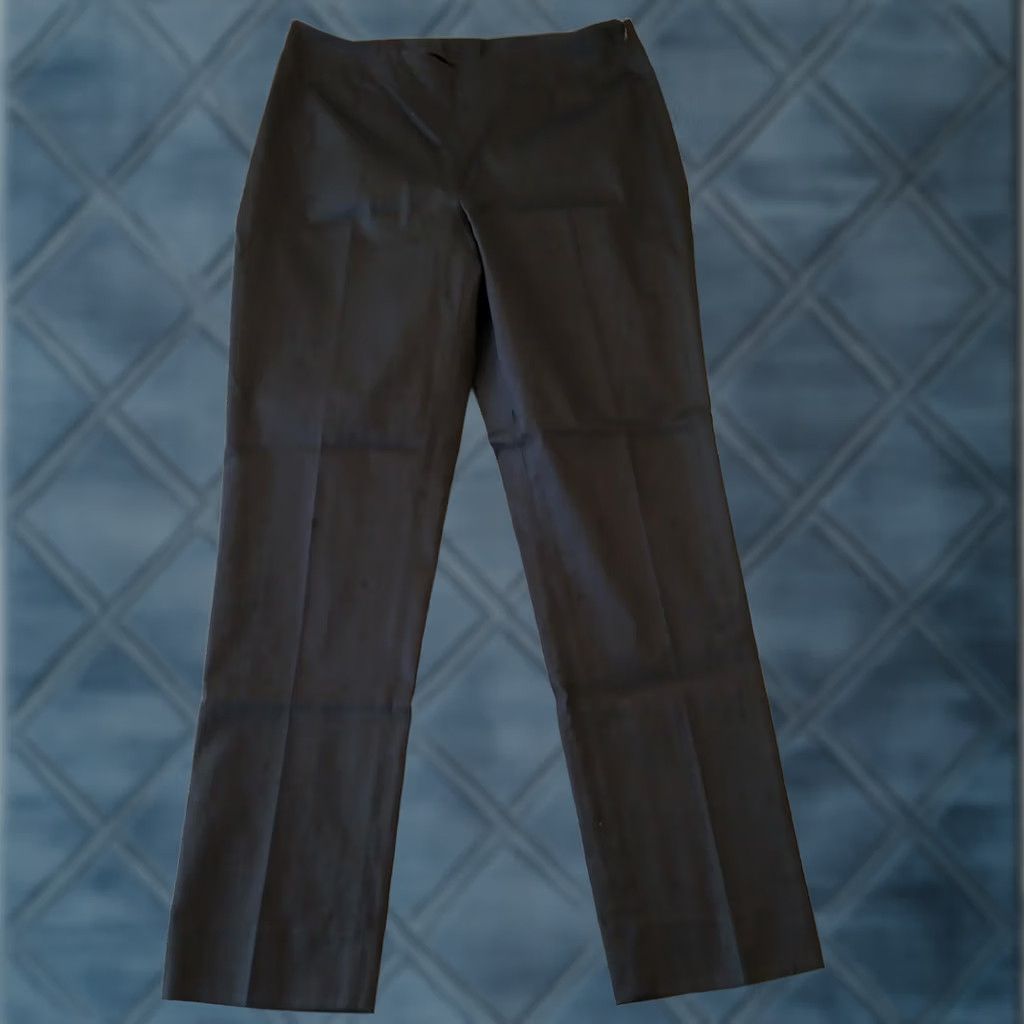 Vintage Chico's Pants Dress Pants Women's 0 Black Lightweight Silk Blend Side Zip 30x27 Straight Inseam 27 Size 25" / US 0 / IT 36 - 1 Thumbnail