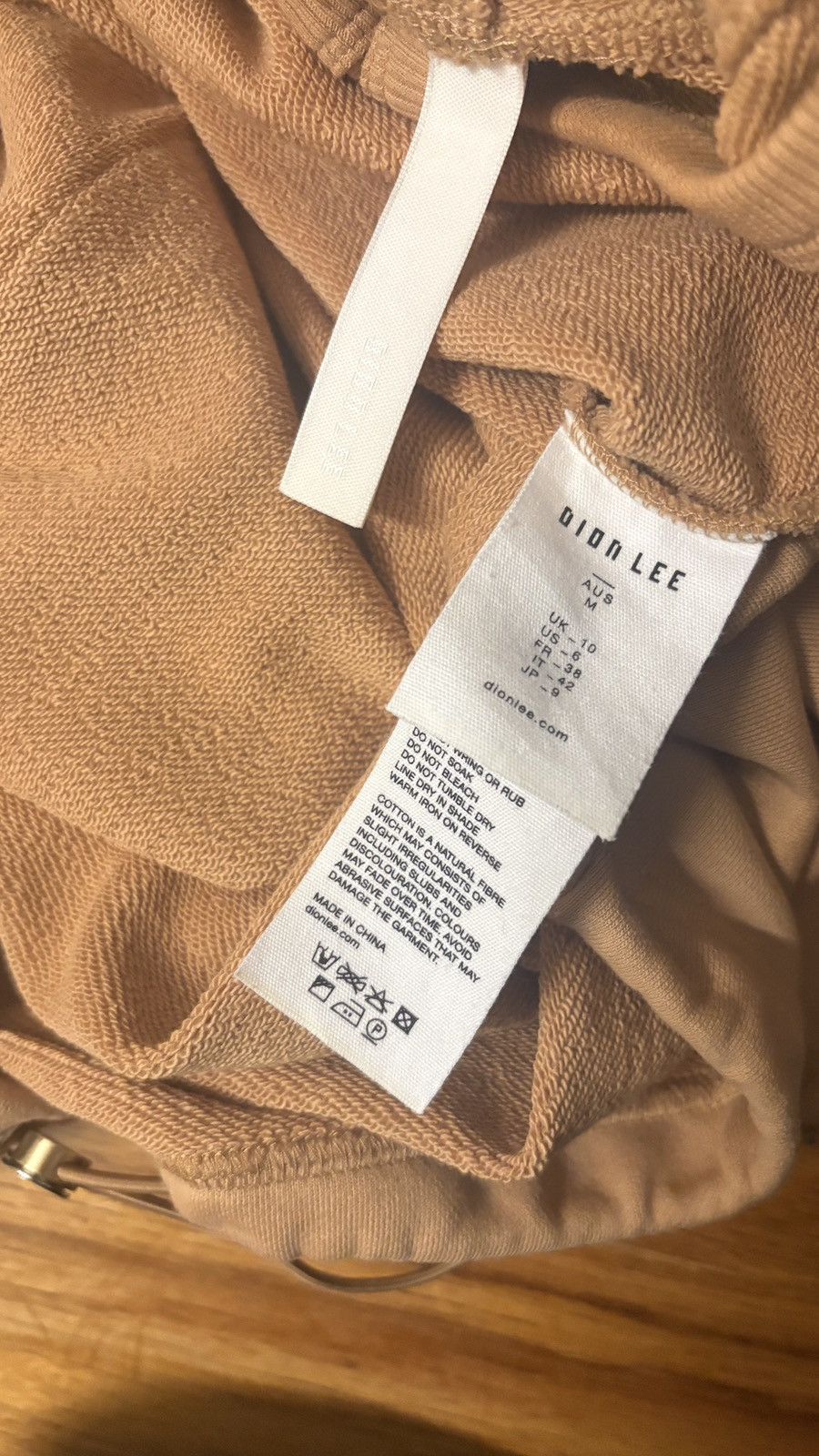 Dion Lee Dion Lee Tan Interlock Mask Hoodie Size US M / EU 48-50 / 2 - 5 Thumbnail