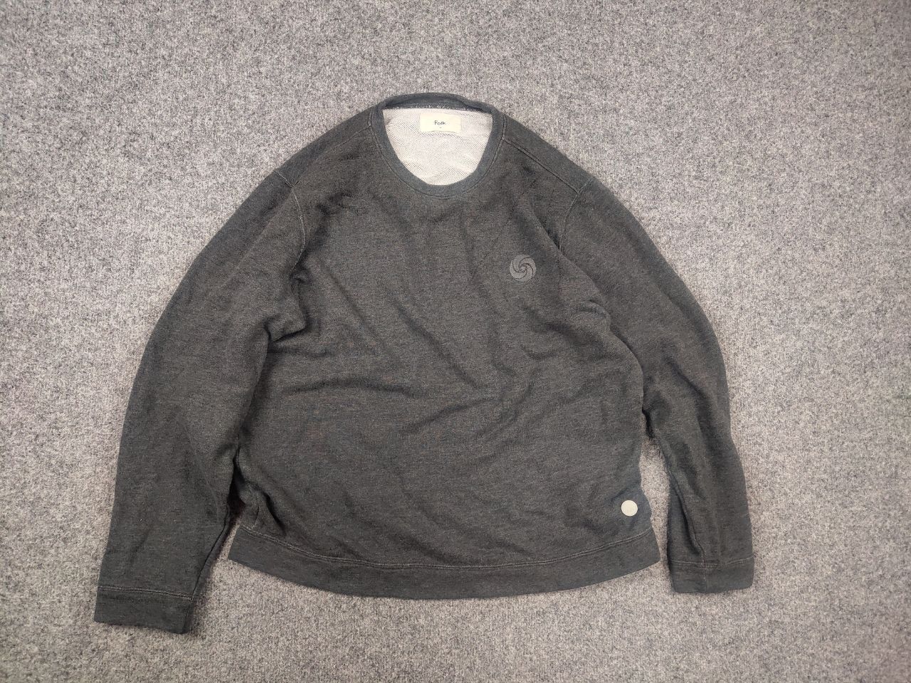 Folk Folk Vintage Minimalist gray with logo Crew chek sweatshirt Size US M / EU 48-50 / 2 - 7 Thumbnail