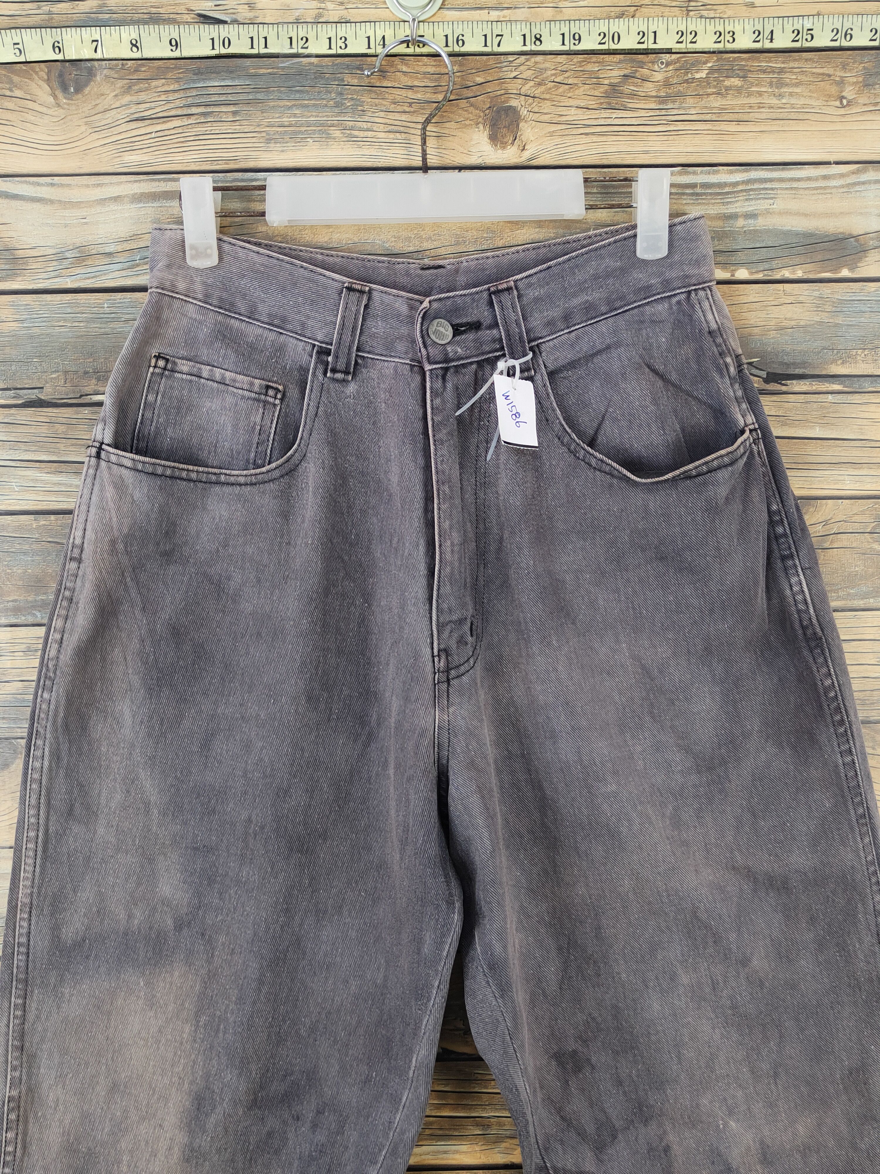 Big John Big John Dark Gray Distressed Ripped denim Jeans #W1586 Size US 28 / EU 44 - 2 Thumbnail