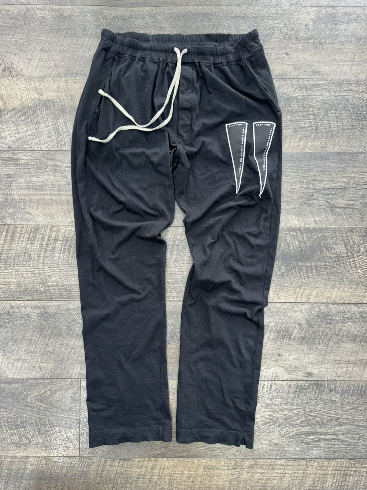 image of Rick Owens x Rick Owens Drkshdw Berlin Lyrics Sweatpants Black (Xl), Men's (Size 34)
