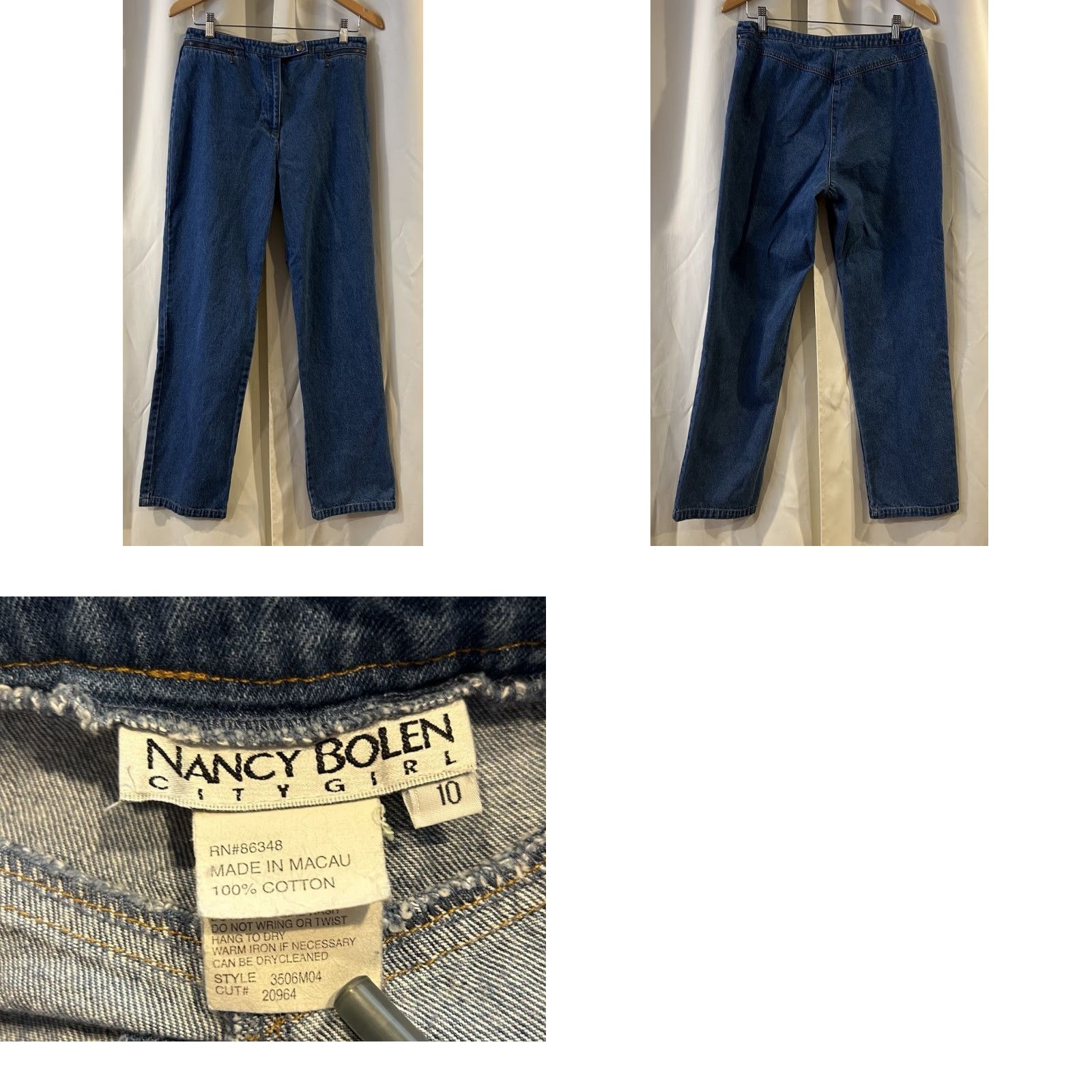 Vintage VINTAGE Nancy Bolen City Girl Western Denim Set Jacket Size 10 Blue Size US 10 / IT 40 - 8 Thumbnail