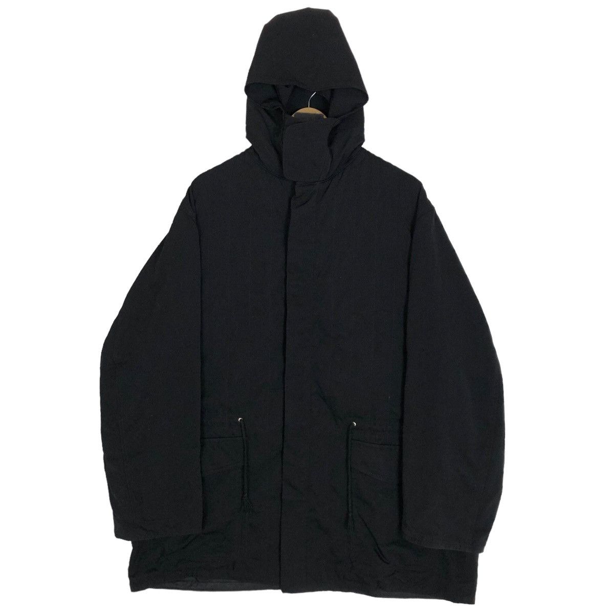 image of Yohji Yamamoto x YS For Men Vintage Y’S For Men 1993 A/w Hooded Parka Light Jacket Wool in Black (S