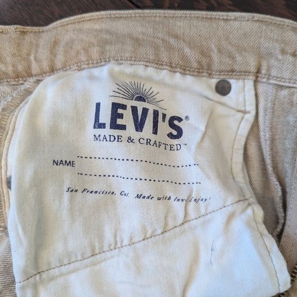 Levi's Levi's Made & Crafted Barrel Crop Denim Jeans - Beige Size 25" / US 0 / IT 36 - 8 Thumbnail