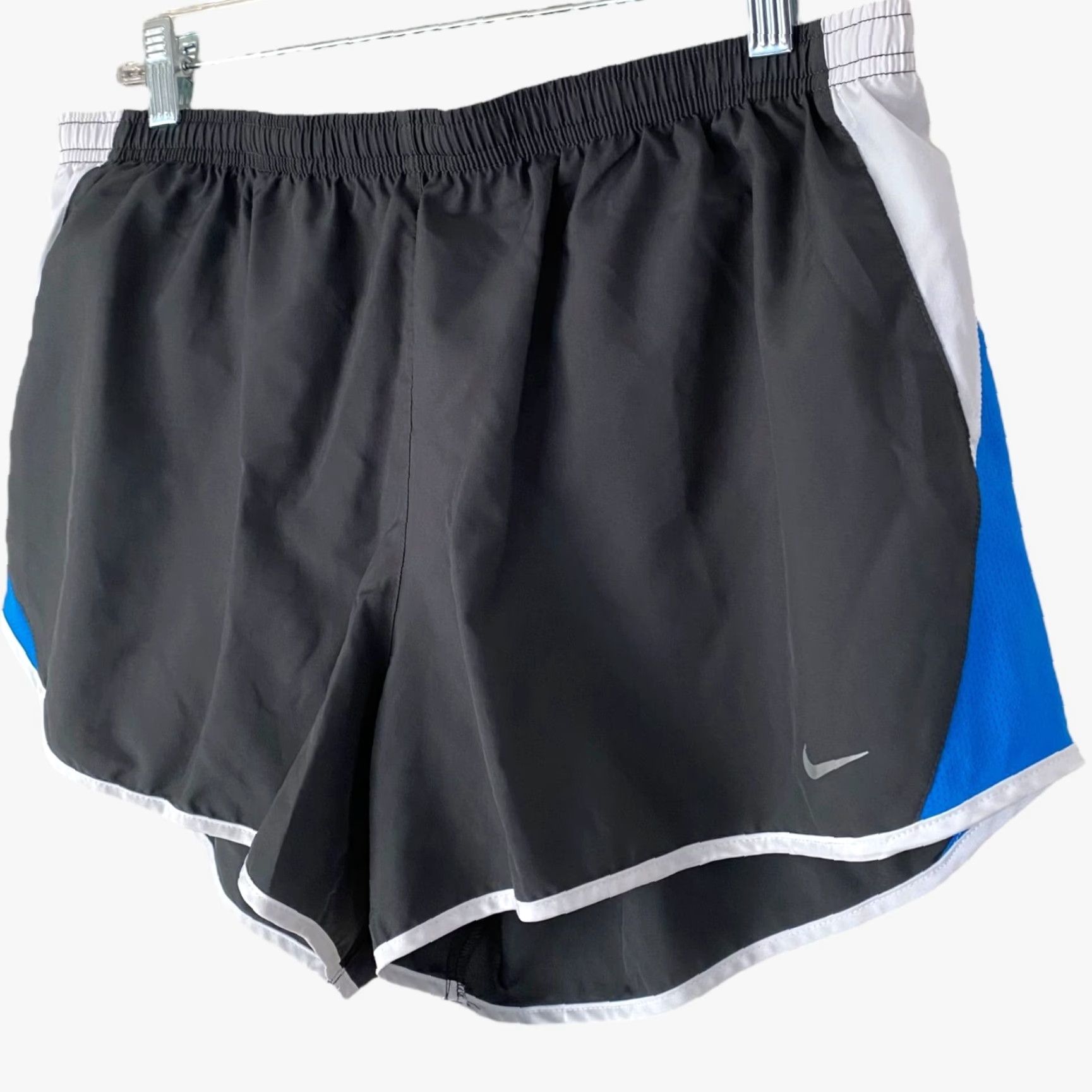 Nike VINTAGE: No (skip) Nike Tempo Brief-Lined Running Short Black Womens XL Athletic Activewear Size 40" / US 18 - 2 Thumbnail