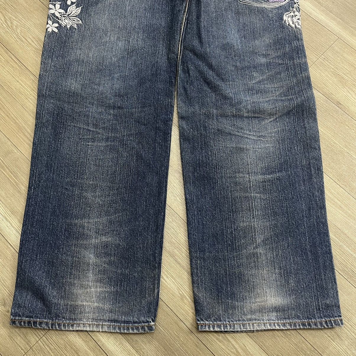 Karakuri Tamashii Y2K Karakuri Tamashii Koi Flowers Embroidered Ed kardy Jeans Size US 30 / EU 46 - 15 Thumbnail