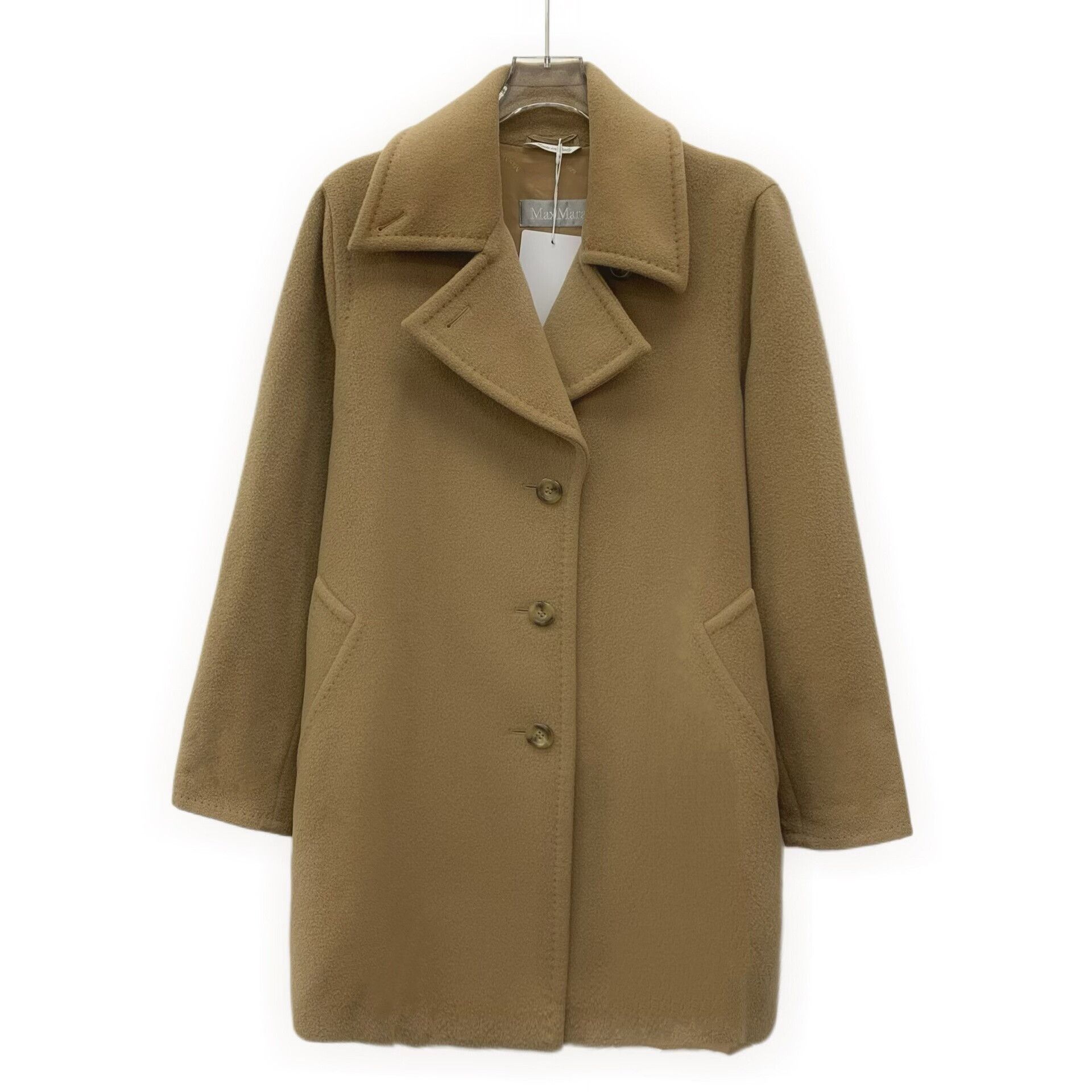 Max Mara Max Mara Wool Brown Coat S Women Size S / US 4 / IT 40 - 1 Thumbnail