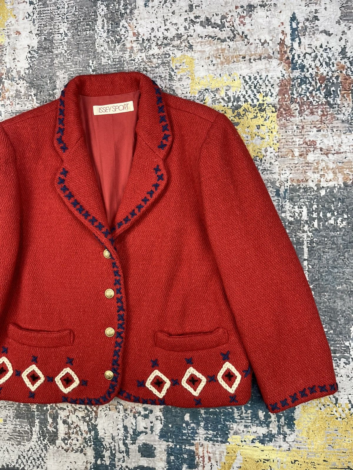 Vtg 80s Issey Miyake Sport Thick Wool Knit Jackets Jackets