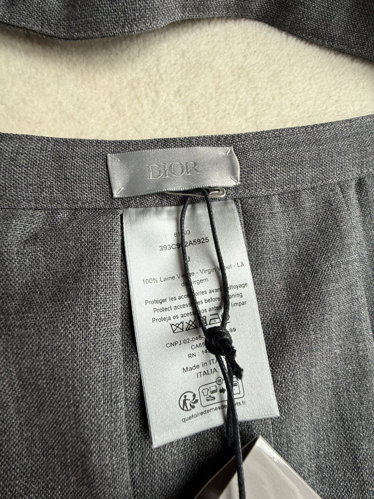 Dior $3.9k FW23 Dior buckle belt kilt skirt Kim Jones grey grail Size ONE SIZE - 17 Thumbnail