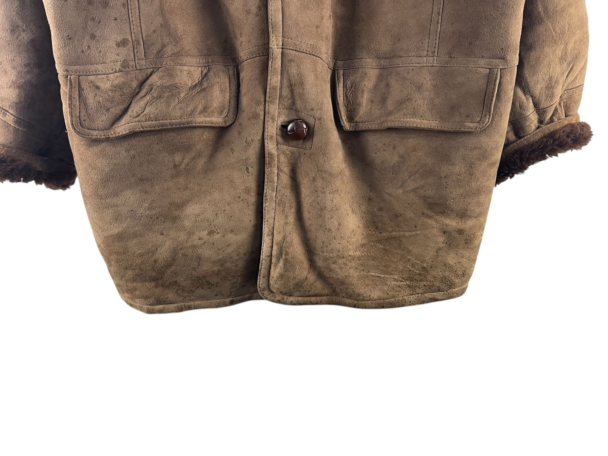 Yves Saint Laurent Vintage 1990s Yves Saint Laurent Pour Homme Shearling Coat Size US L / EU 52-54 / 3 - 6 Thumbnail
