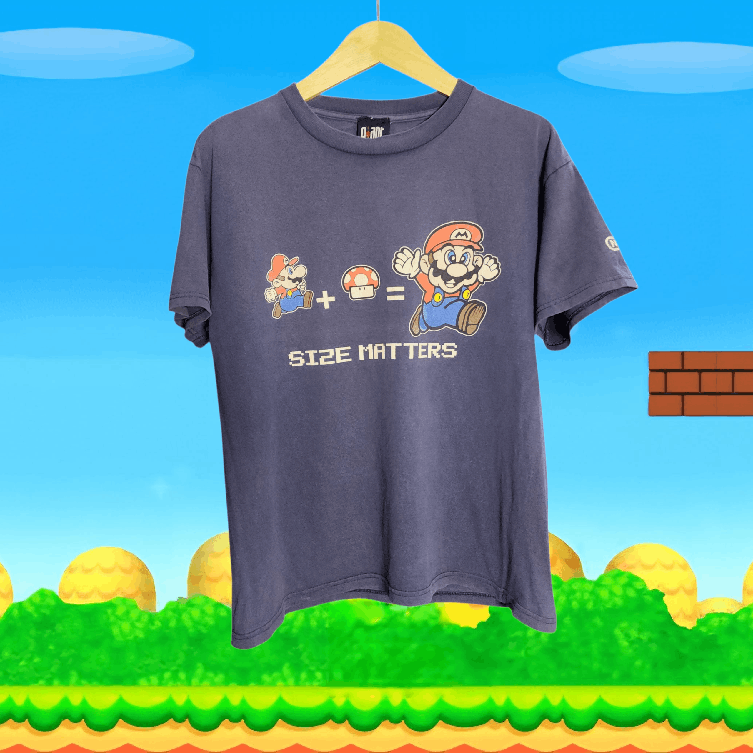 Nintendo Vintage Nintendo Mario Bros Size Matters shirts Size US M / EU 48-50 / 2 - 1 Thumbnail