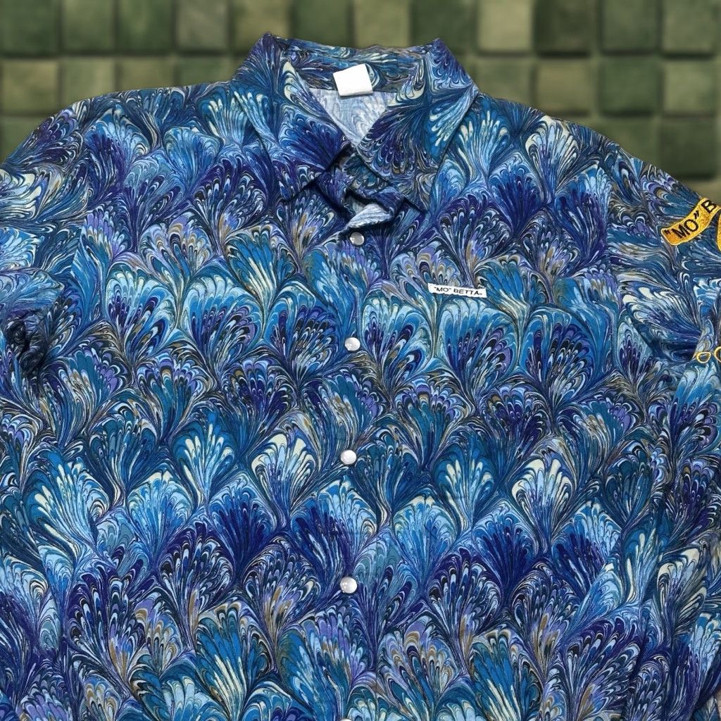 Vintage VINTAGE Mo Betta Pearl Snap Shirt Womens Small Blue Paisley Embroidered Shirt Womens Small Blue Paisley Embroidered Size S / US 4 / IT 40 - 1 Thumbnail