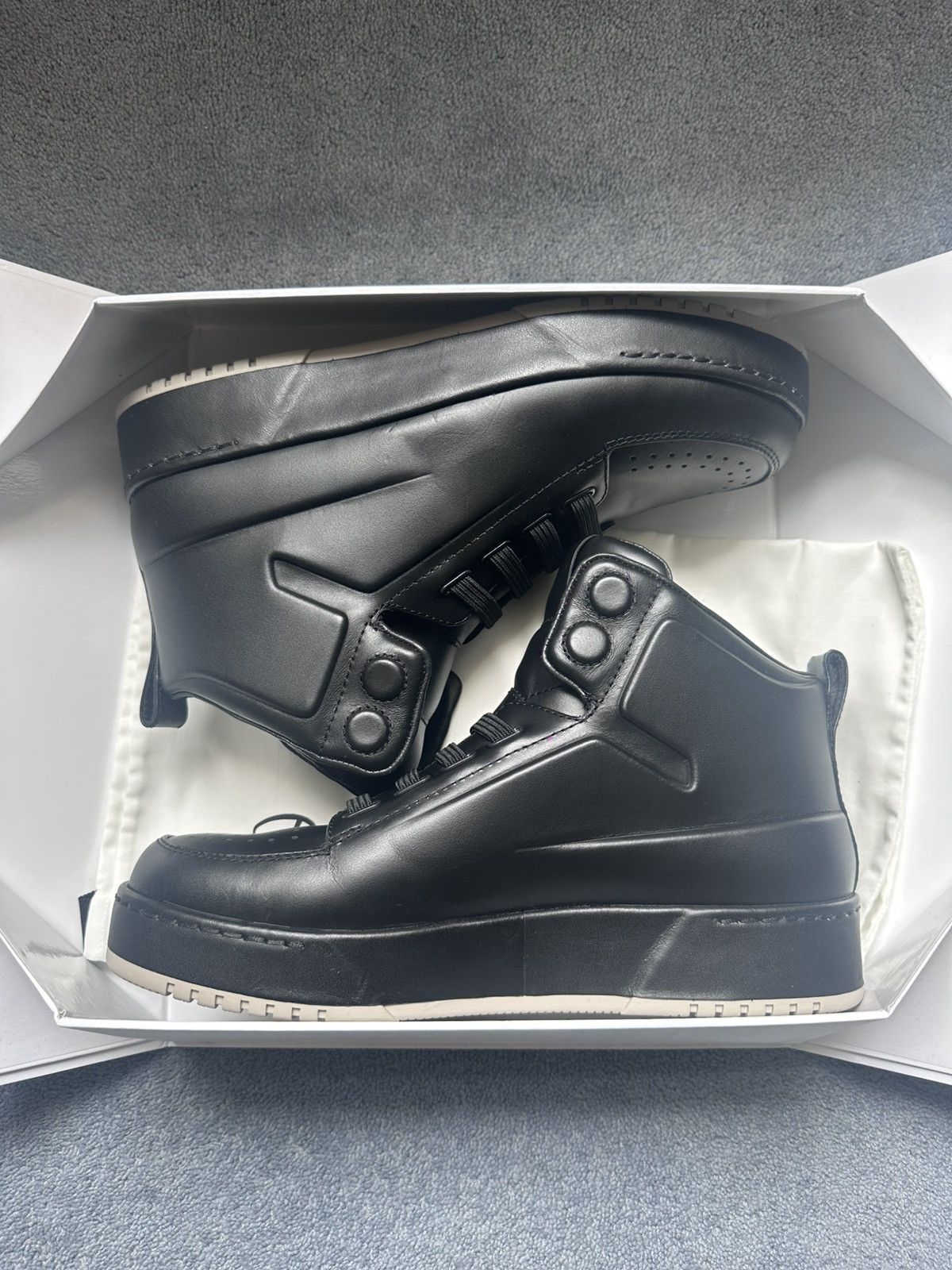 3.1 Phillip Lim 3.1 Phillip Lim High Top Calfskin Leather Sneakers Size US 10.5 / EU 43-44 - 2 Thumbnail