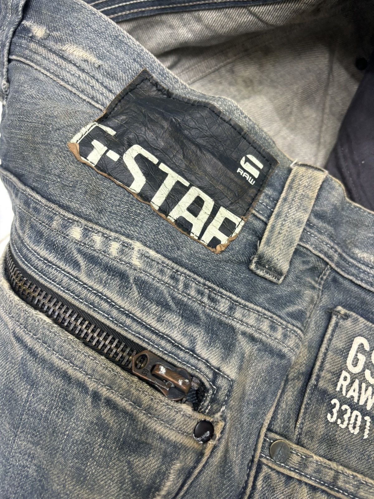 G-Star 🔥G-STAR RAW HOMELESS DISTRESSED DENIM UNDERCOVER STYLE Size US 35 - 12 Thumbnail