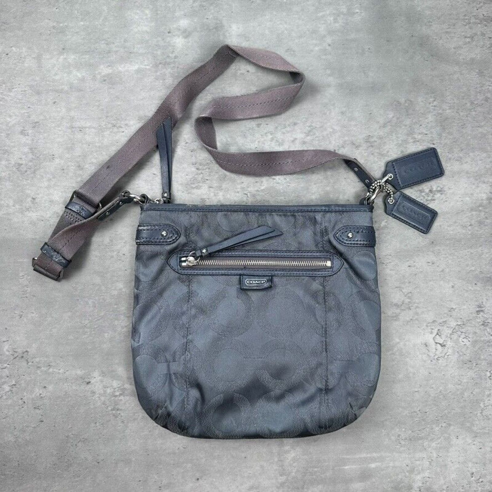 Coach Coach Black Gray Shimmery Messenger Bag Y2K Size ONE SIZE - 1 Thumbnail