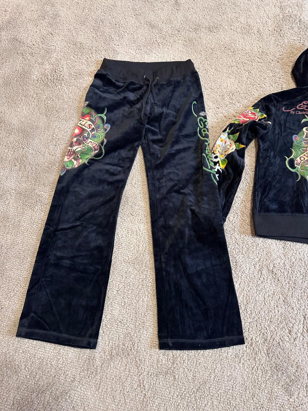 Ed Hardy Vintage Y2k Ed Hardy Tattoo Cropped Jacket pants Bundle Size L / US 10 / IT 46 - 12 Thumbnail