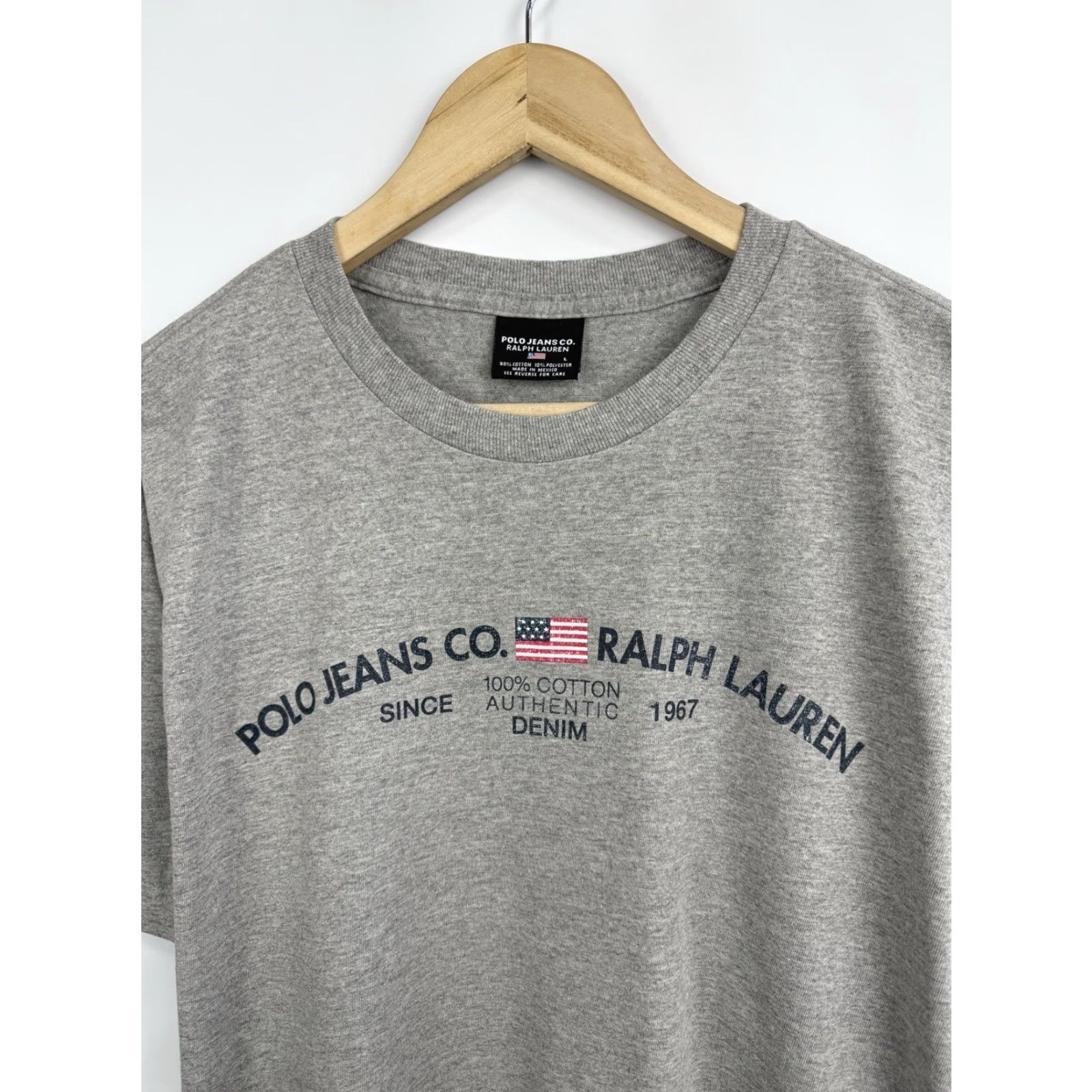 Ralph Lauren VINTAGE Polo Ralph Lauren USA Flag T-Shirt Retro Gray L Mens Tee Size US L / EU 52-54 / 3 - 4 Thumbnail