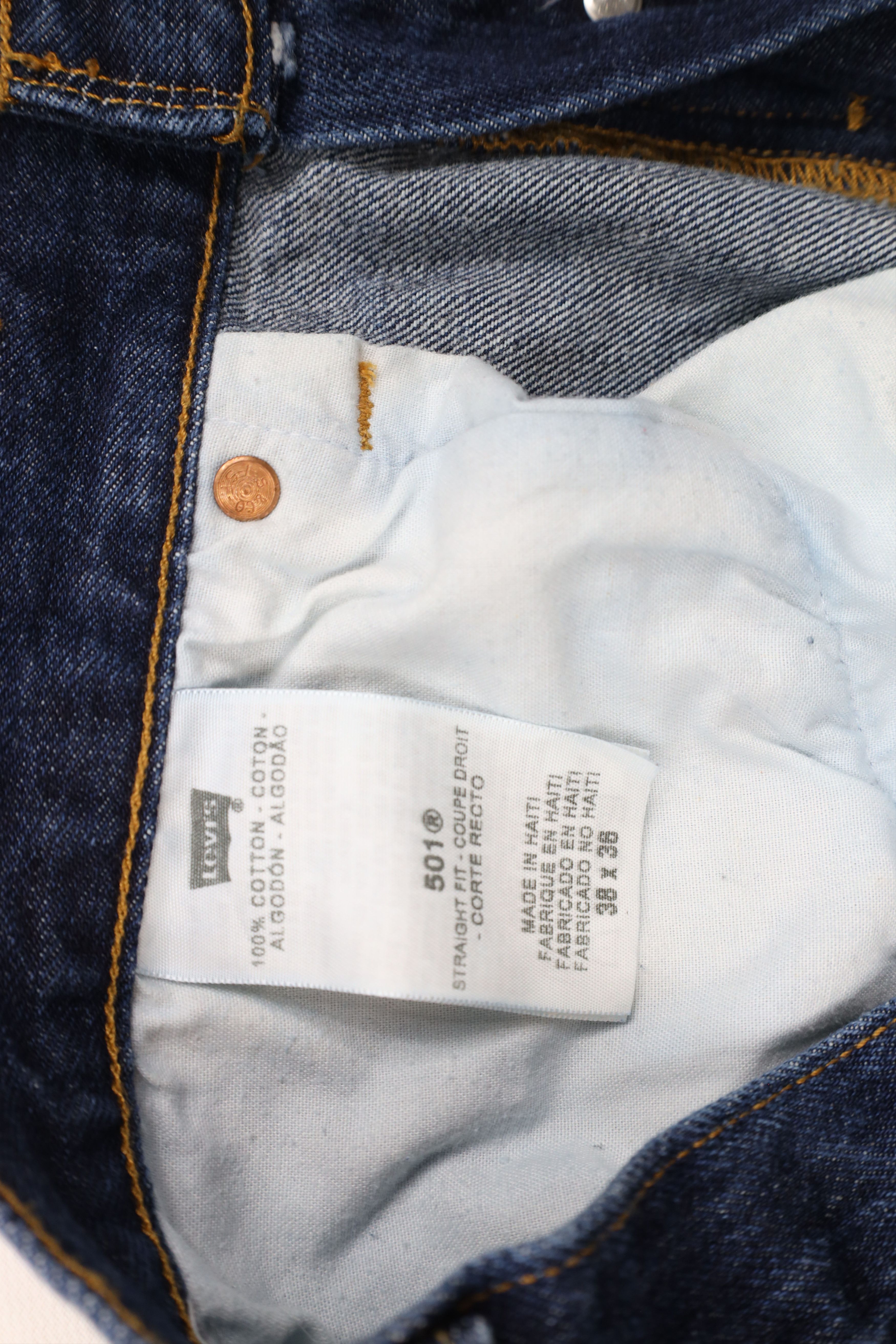 Levi's × Vintage Vintage Y2K Levis 501xx Button Fly Original Fit Denim Jeans Size US 36 / EU 52 - 7 Thumbnail