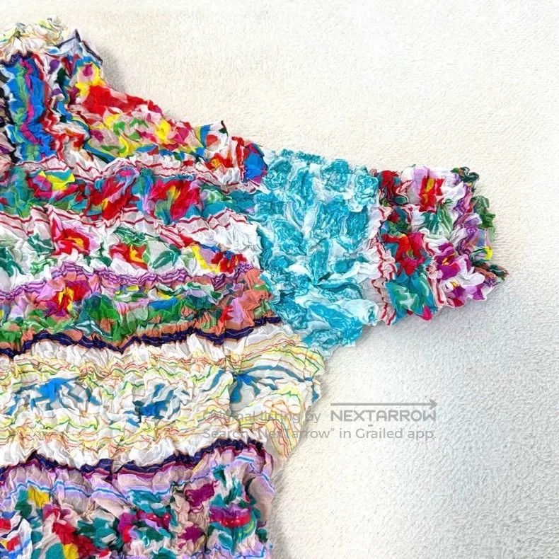 Issey Miyake Issey Miyake Crinkled Oil Painting Top Size M / US 6-8 / IT 42-44 - 9 Thumbnail