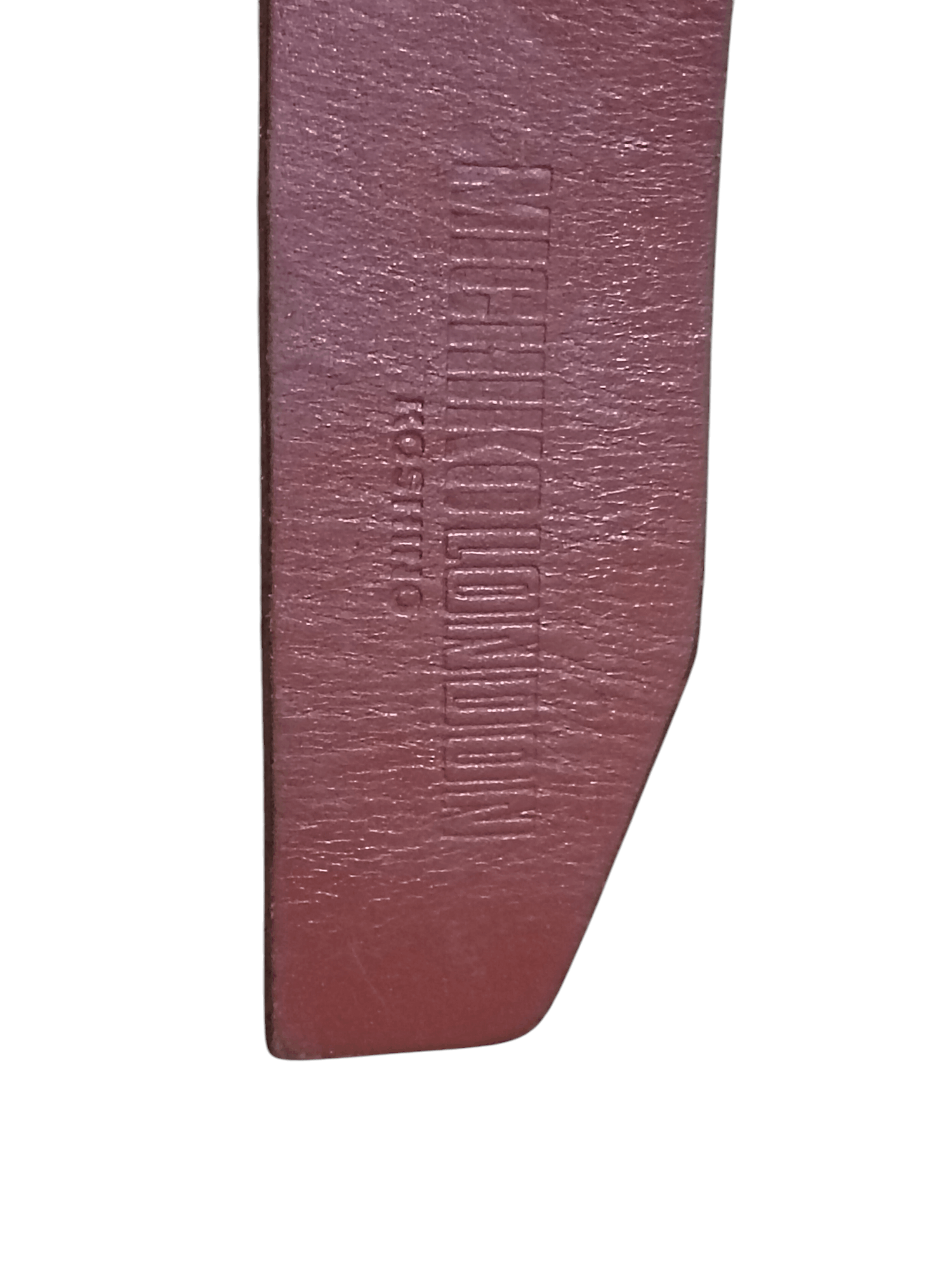 Genuine Leather MICHIKO KOSHINO LONDON LEATHER BELT Size 32 - 4 Thumbnail