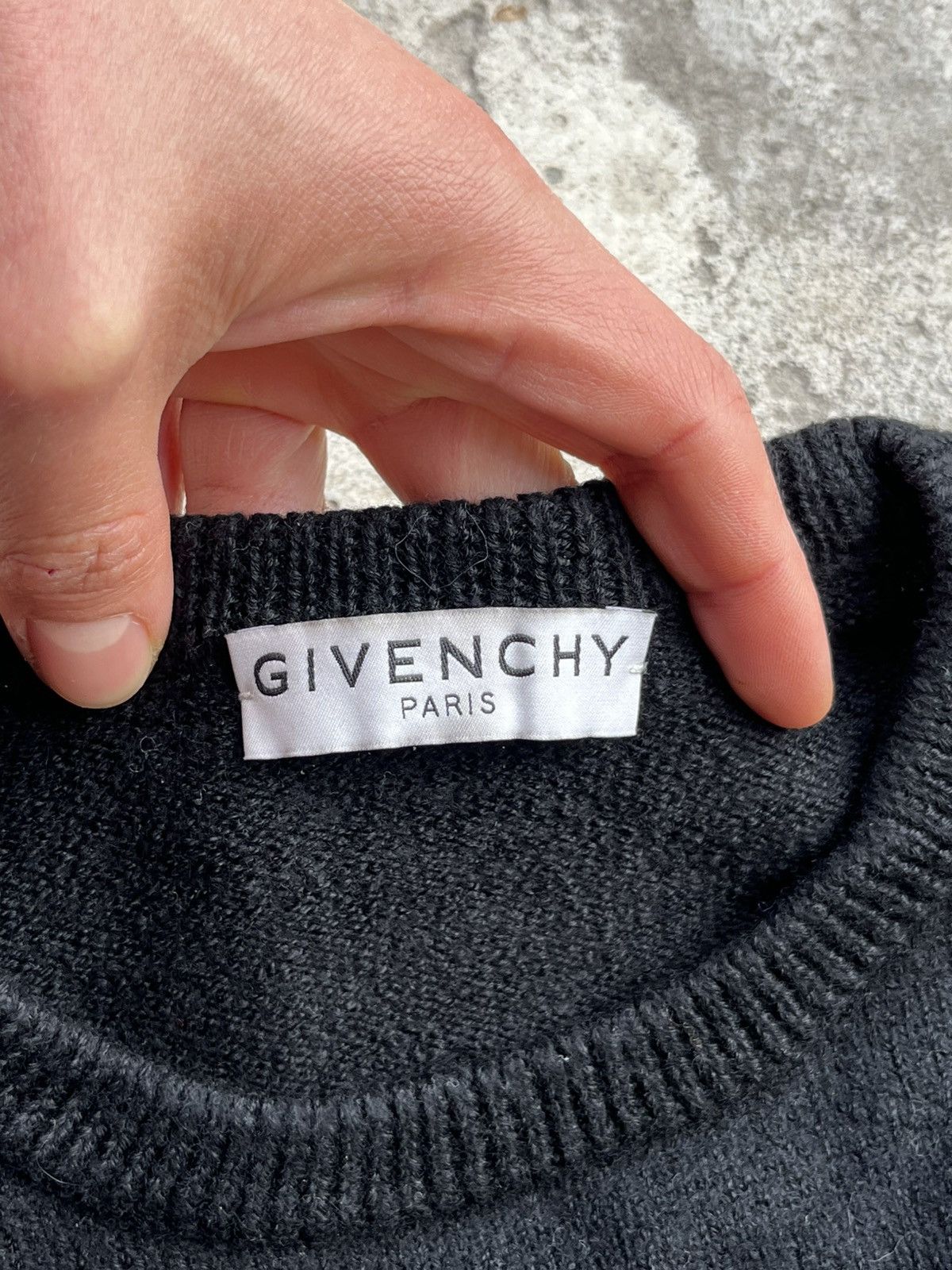 Givenchy Givenchy Distorted Split Logo Wool Knitted Sweater Size US S / EU 44-46 / 1 - 6 Thumbnail