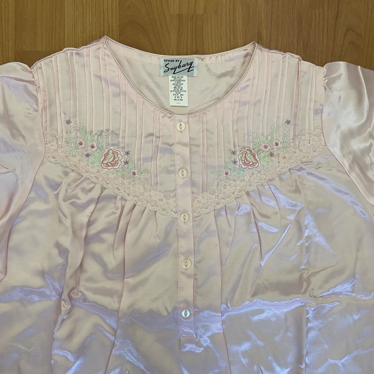 Vintage NWOT Styled By Saybury Pink Floral Nightgown Women’s Medium Size ONE SIZE - 1 Thumbnail