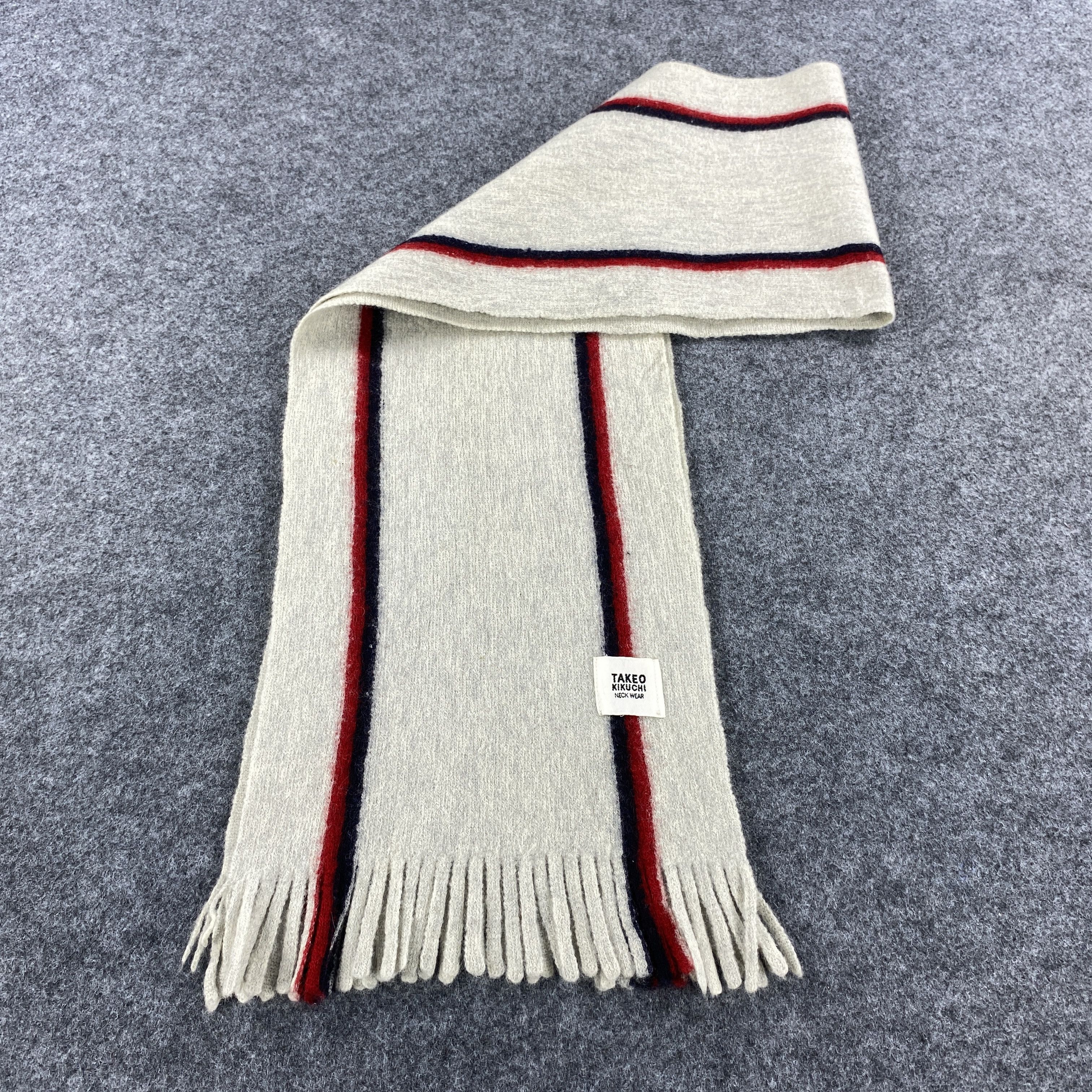 Takeo Kikuchi × Vintage GF10523 Takeo Kikuchi Scarf Neck Wear Muffler Nova Check Size ONE SIZE - 7 Thumbnail