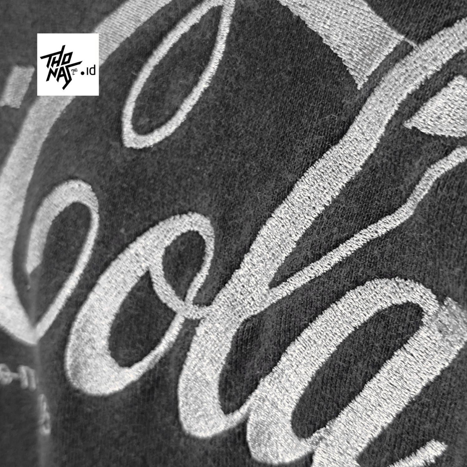 Rare Vintage 90s Cola Cola silver embroidered logo Crewneck