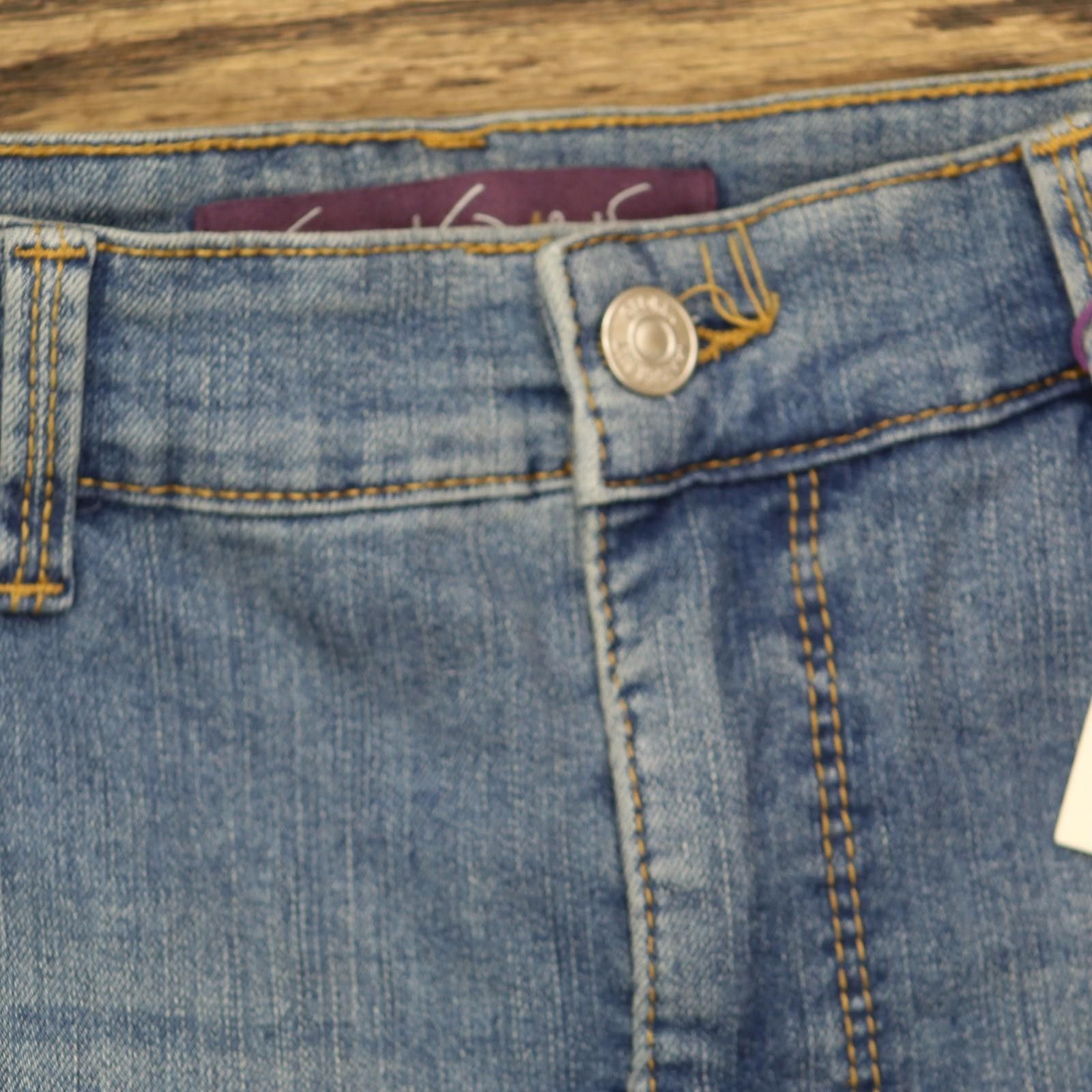Designer Nwt Gloria Vanderbilt Crop Jeans Banaba Blue Hem Stones 8 Size 30" / US 8 / IT 44 - 5 Thumbnail