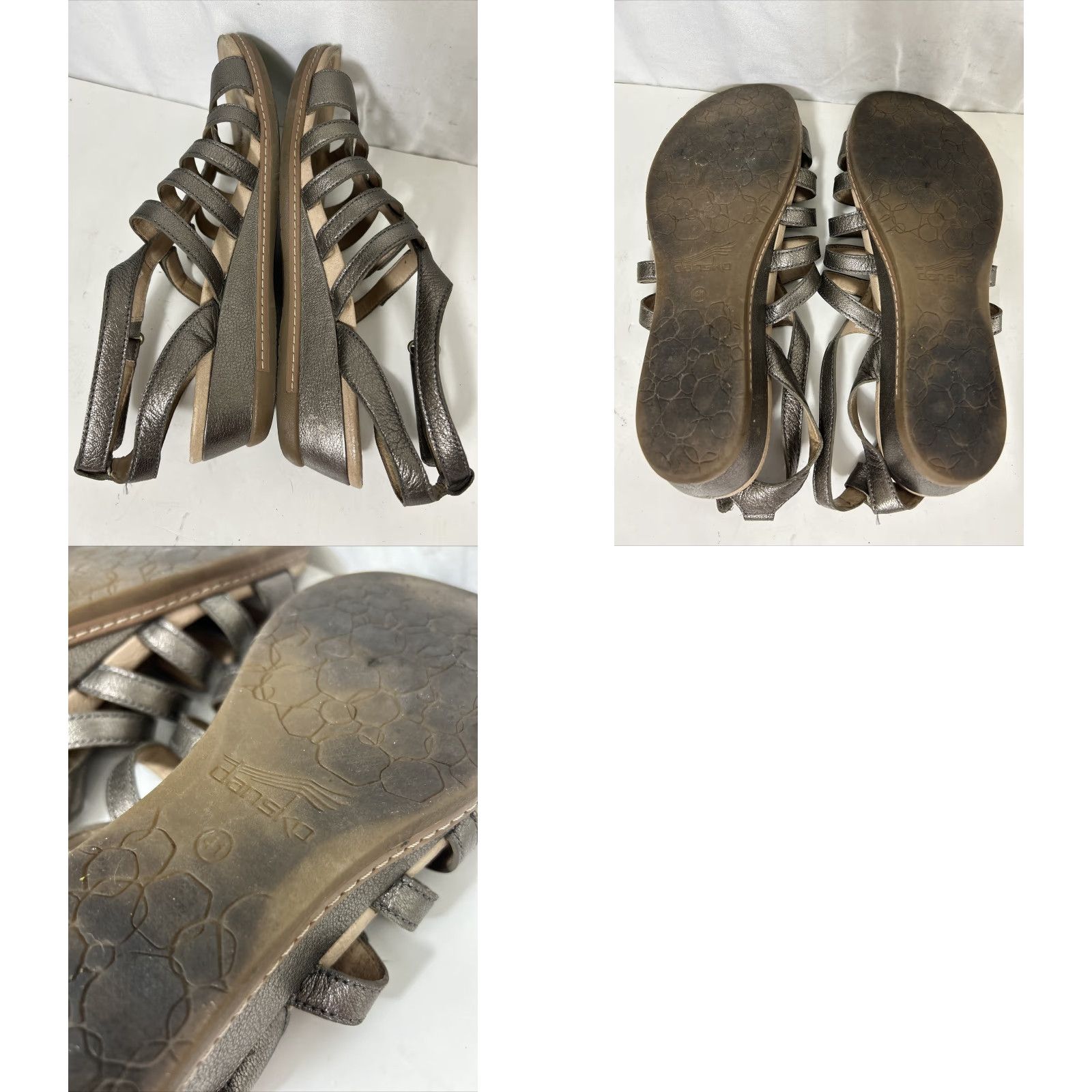 Dansko VINTAGE Dansko Athena Leather Gladiator Sandals Pewter 41 / US 10.5-11 MINT Womens Sandal Size US 10.5 / IT 40.5 - 9 Thumbnail