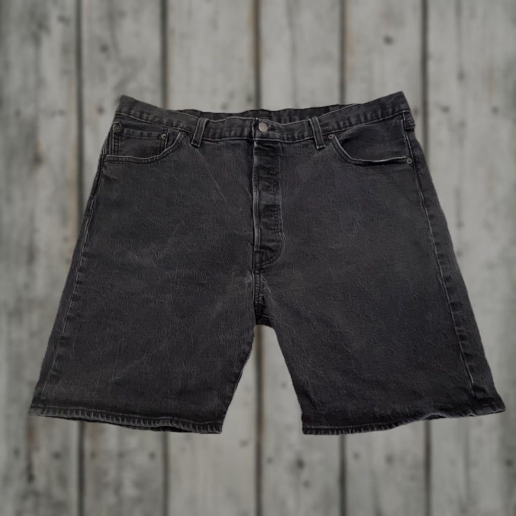 Levi's Levi's 501 Shorts Mens 42 Denim Black Button Fly Inseam 8-9 in 90s Chino American Outdoor Casual Size US 42 / EU 58 - 1 Thumbnail