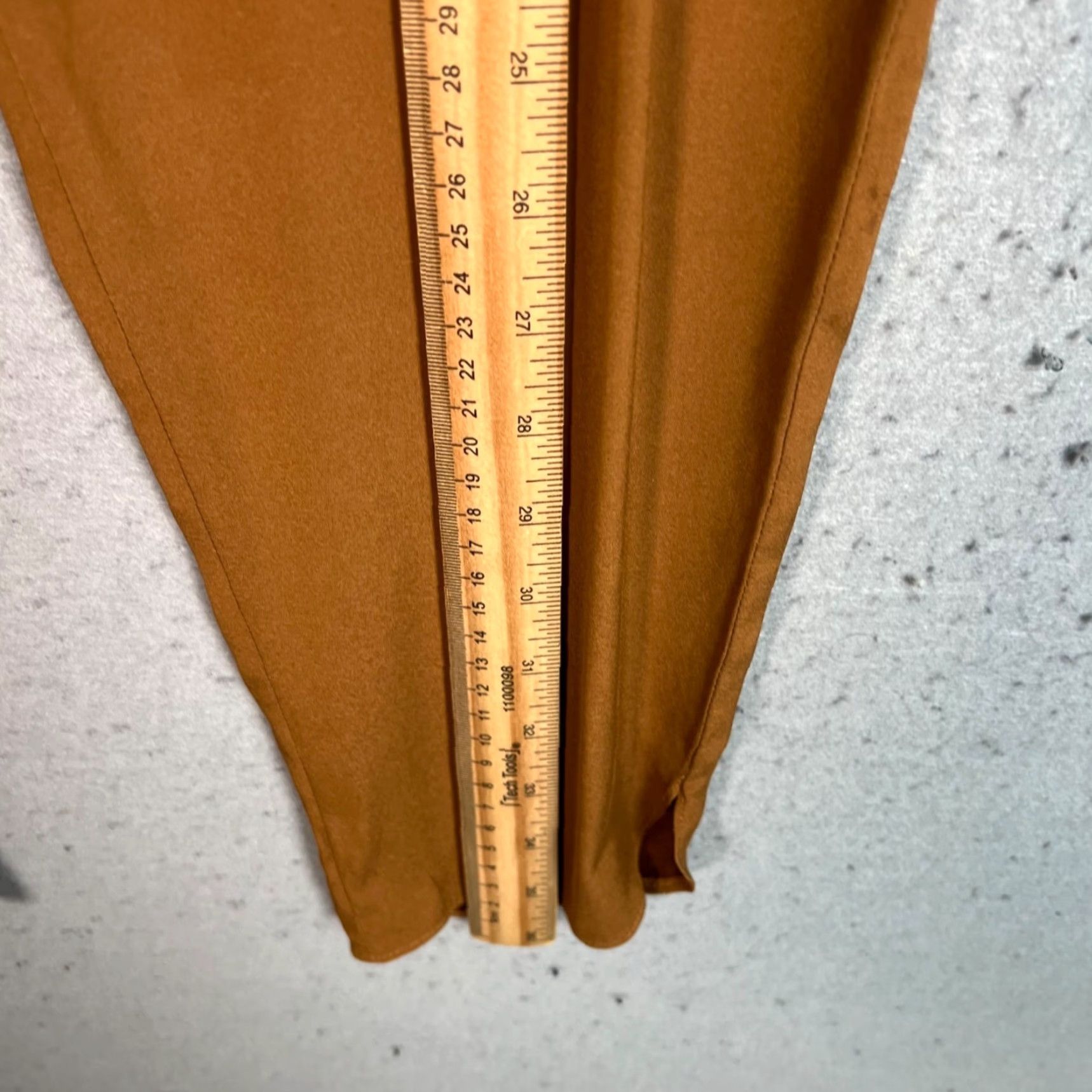 Ramy Brook Ramy Brook Womens XS Silk-Blend Tapered Leg Camel Trousers Size 26" / US 2 / IT 38 - 6 Thumbnail