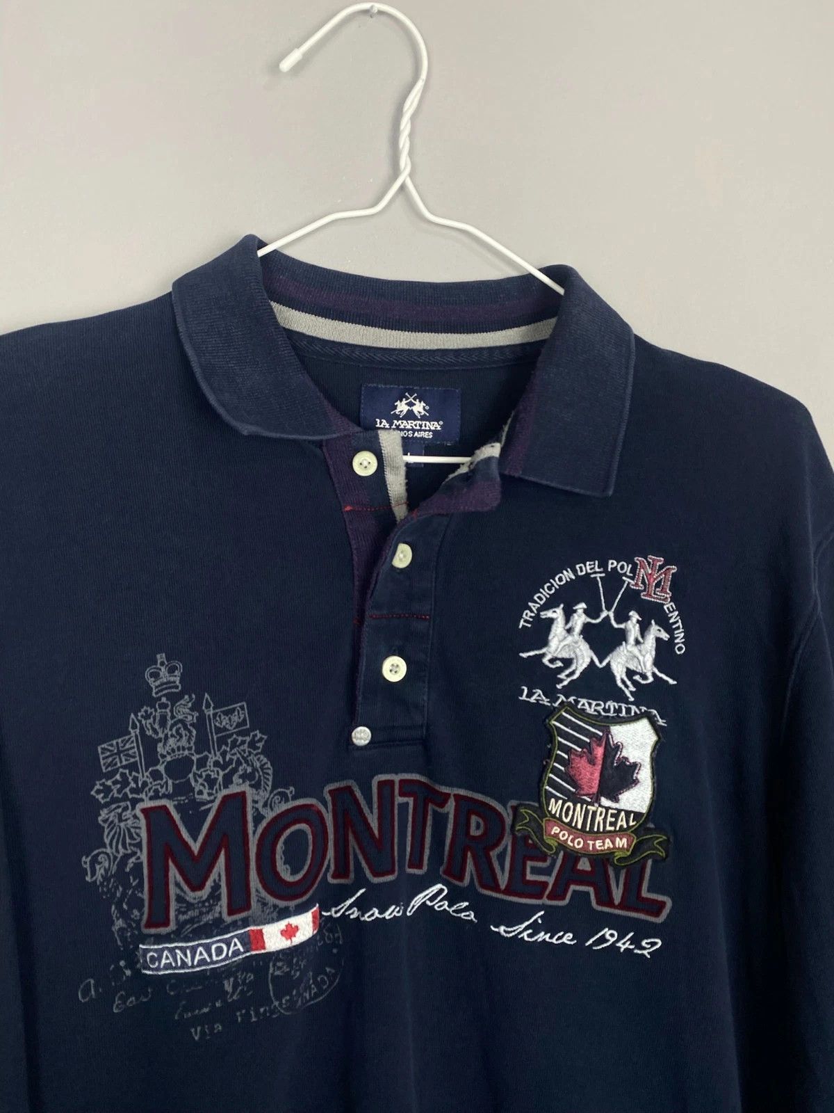 La Martina La Martina Montreal Canada Longsleeve Polo Rugby Shirt Size US L / EU 52-54 / 3 - 2 Thumbnail