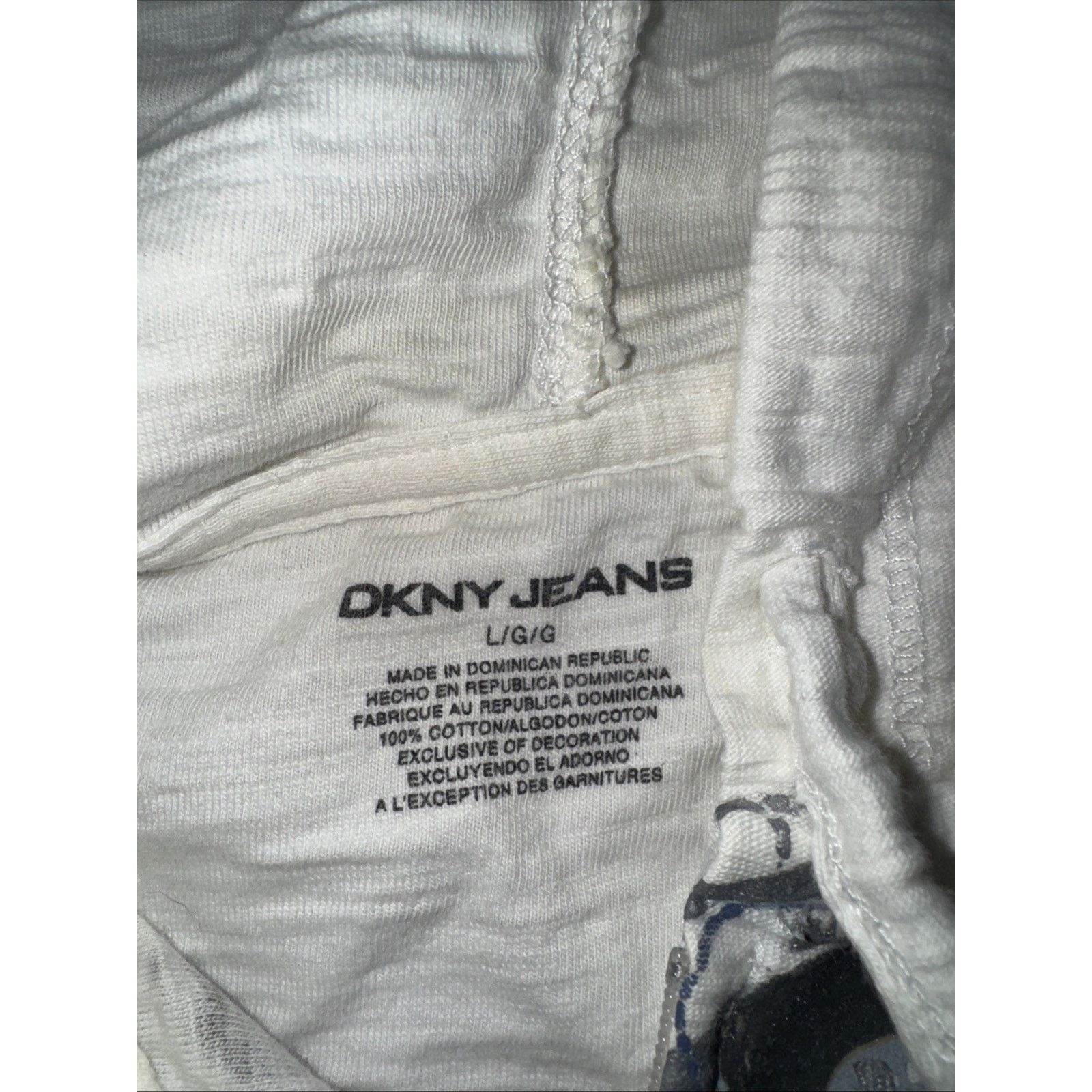 DKNY × Vintage Vintage DKNY Jeans Full Zip Hoodie White L Gothic Y2K Size US L / EU 52-54 / 3 - 4 Thumbnail