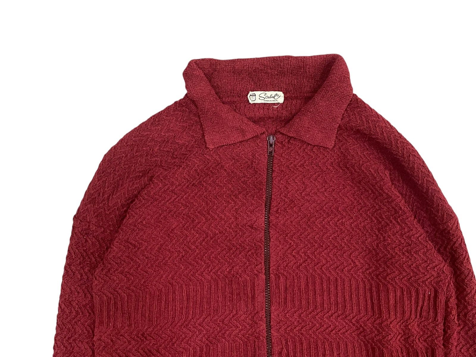 SCABAL Vintage Italian Knit Zip-Up Sweater by Scabal - Made Italy Size US S / EU 44-46 / 1 - 6 Thumbnail
