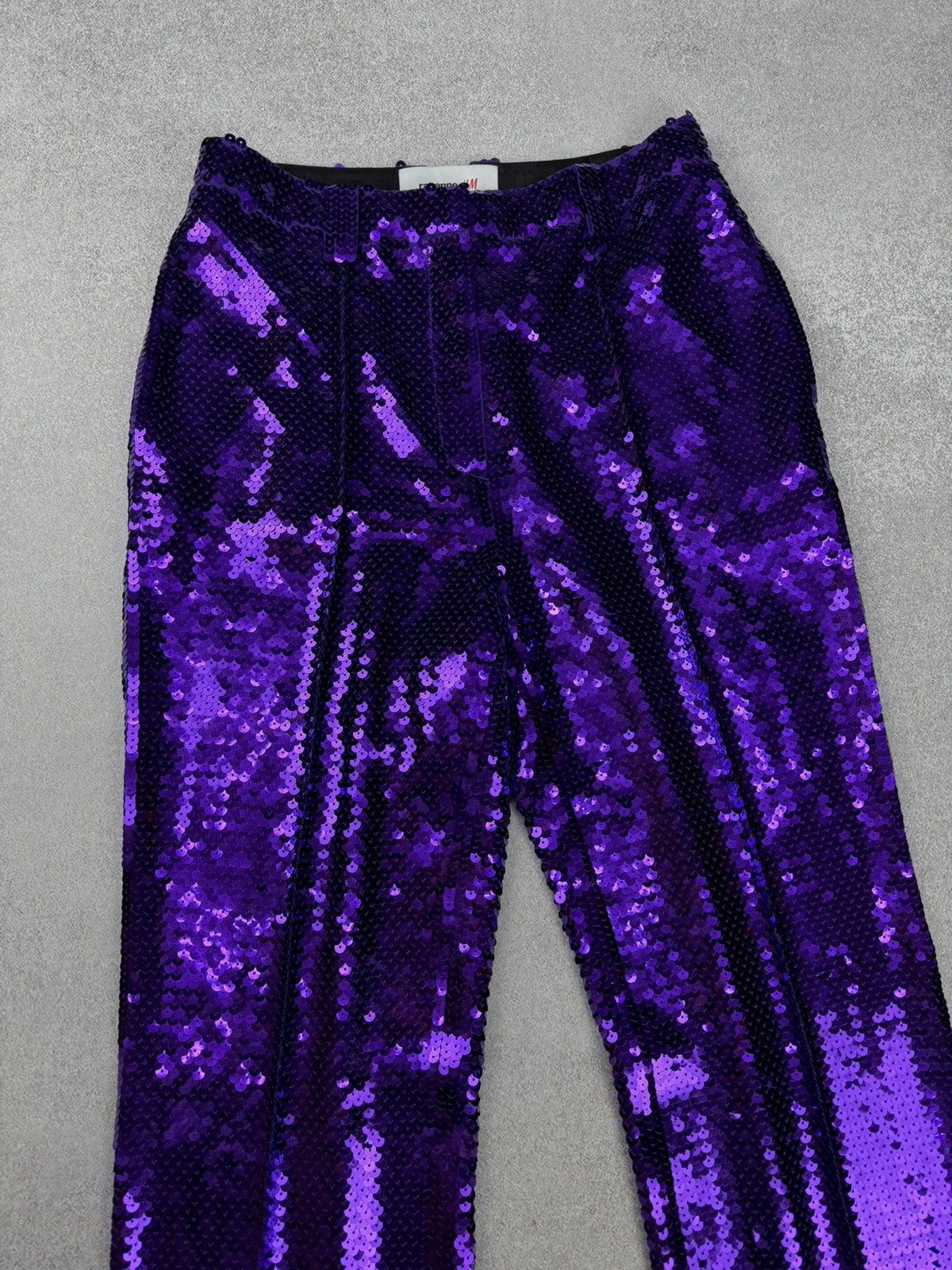 Paco Rabanne Paco Rabbane H&M Purple Sequin Suit Crop Top and Pants S Size S / US 4 / IT 40 - 12 Thumbnail