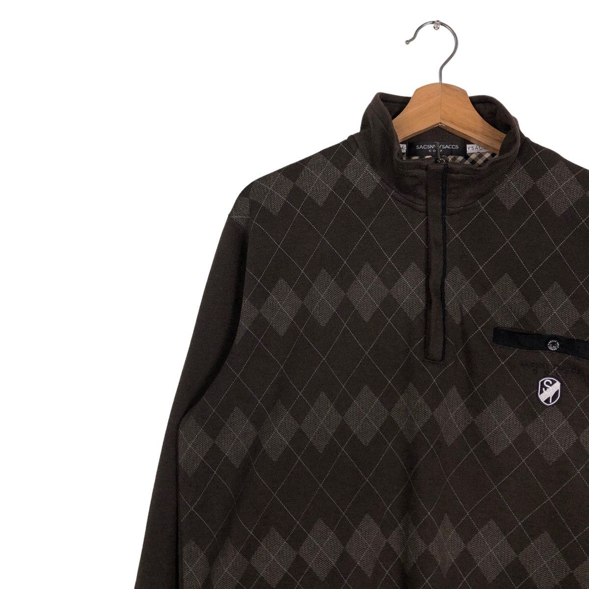 Japanese Brand 🔥Vintage Collar Sweatshirt Sacsny Y’saccs Jpn Tartan Design Size US M / EU 48-50 / 2 - 7 Thumbnail