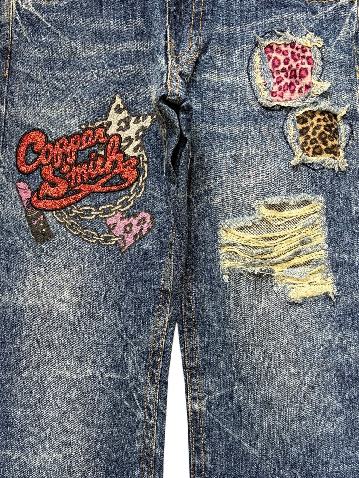 Dsquared2 Vintage Japanese Brand Embroidered Distressed Jeans Size 31" - 3 Thumbnail