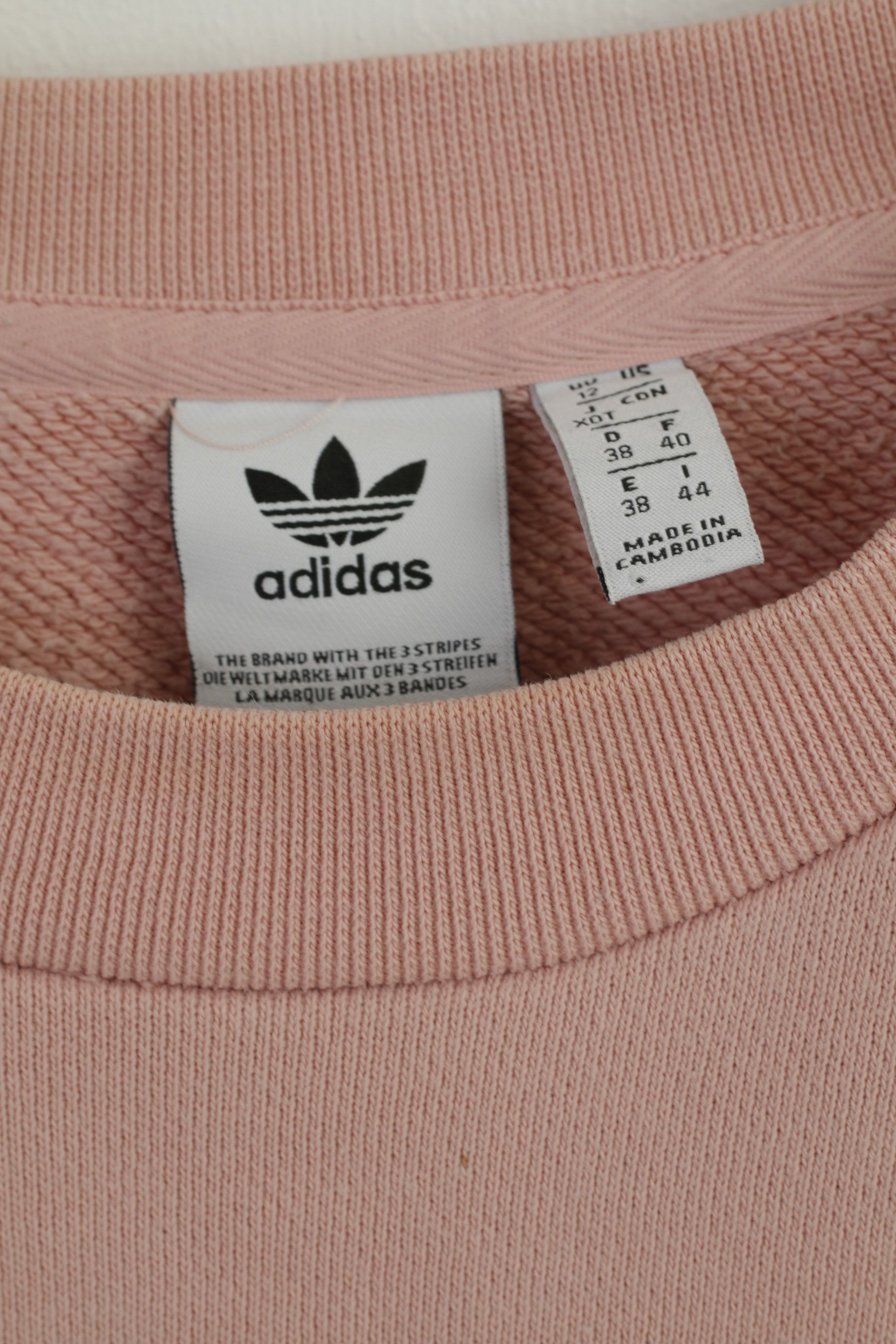 Adidas Adidas Women 12 M Sweatshirt Pink Cotton 9553 Size M / US 6-8 / IT 42-44 - 4 Thumbnail