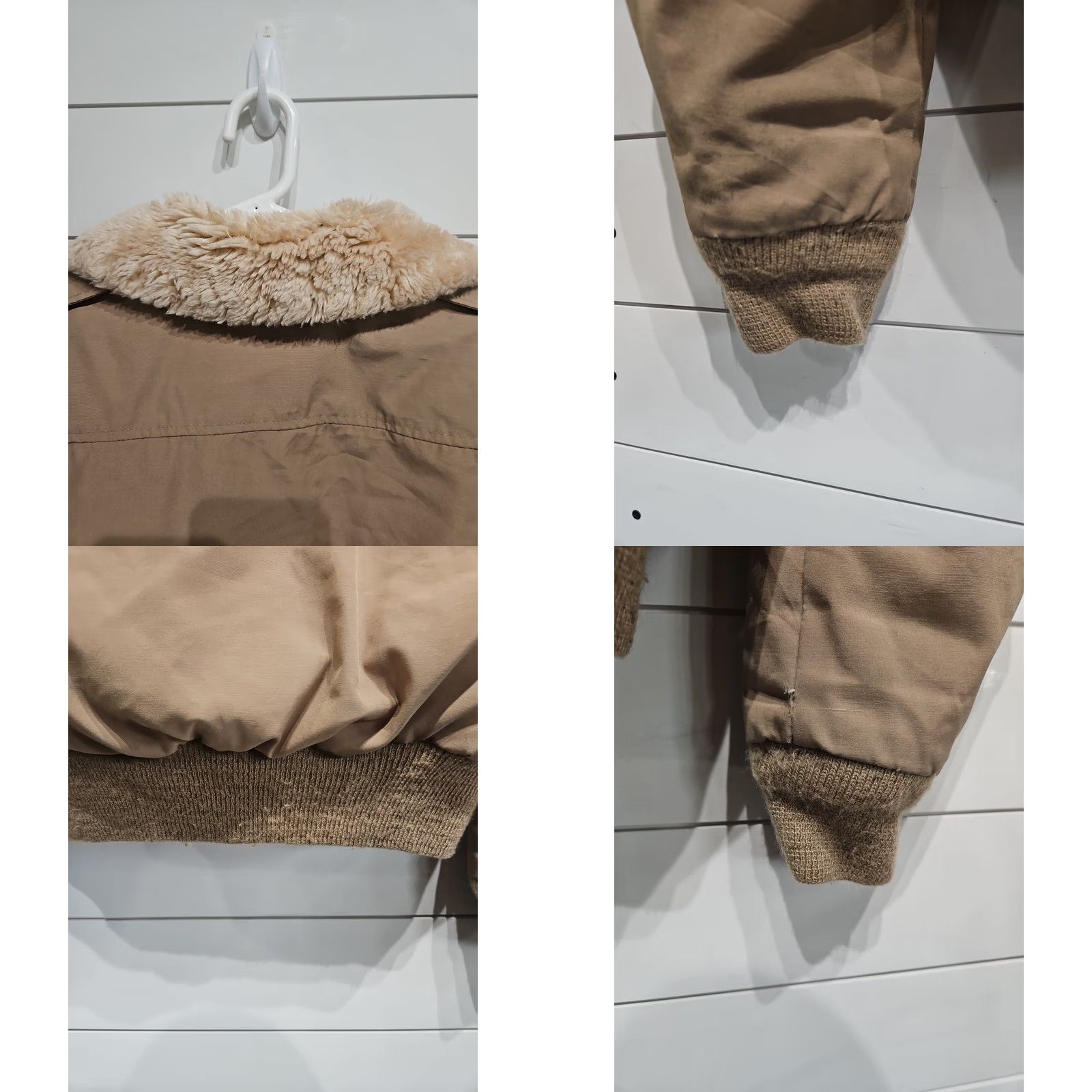 Schott VINTAGE Schott NYC Down Plume Bomber Flight Jacket Sherpa Collar Made USA Mens Small Jacket Mens Small Brown USA Pattern Quilted Size US S / EU 44-46 / 1 - 8 Thumbnail