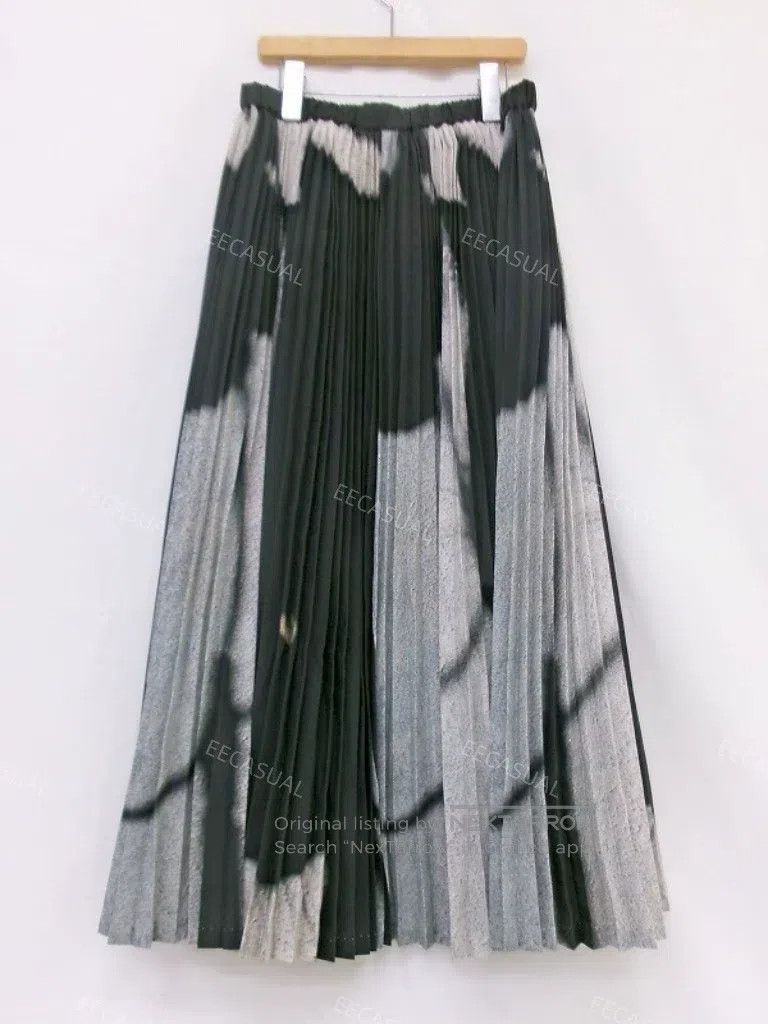 Junya Watanabe Junya Watanabe size S Black and grey all-printed pleated h Size 23" - 2 Thumbnail