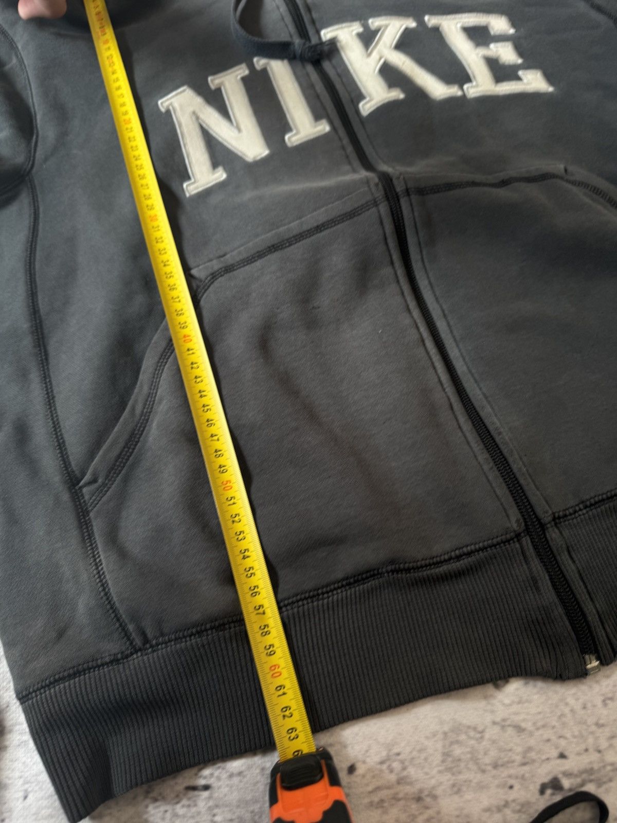 Nike × Vintage NIKE VINTAGE 00s y2k OVERSIZE BAGGY ZIP HOODIE CENTER LOGO Size US L / EU 52-54 / 3 - 9 Thumbnail