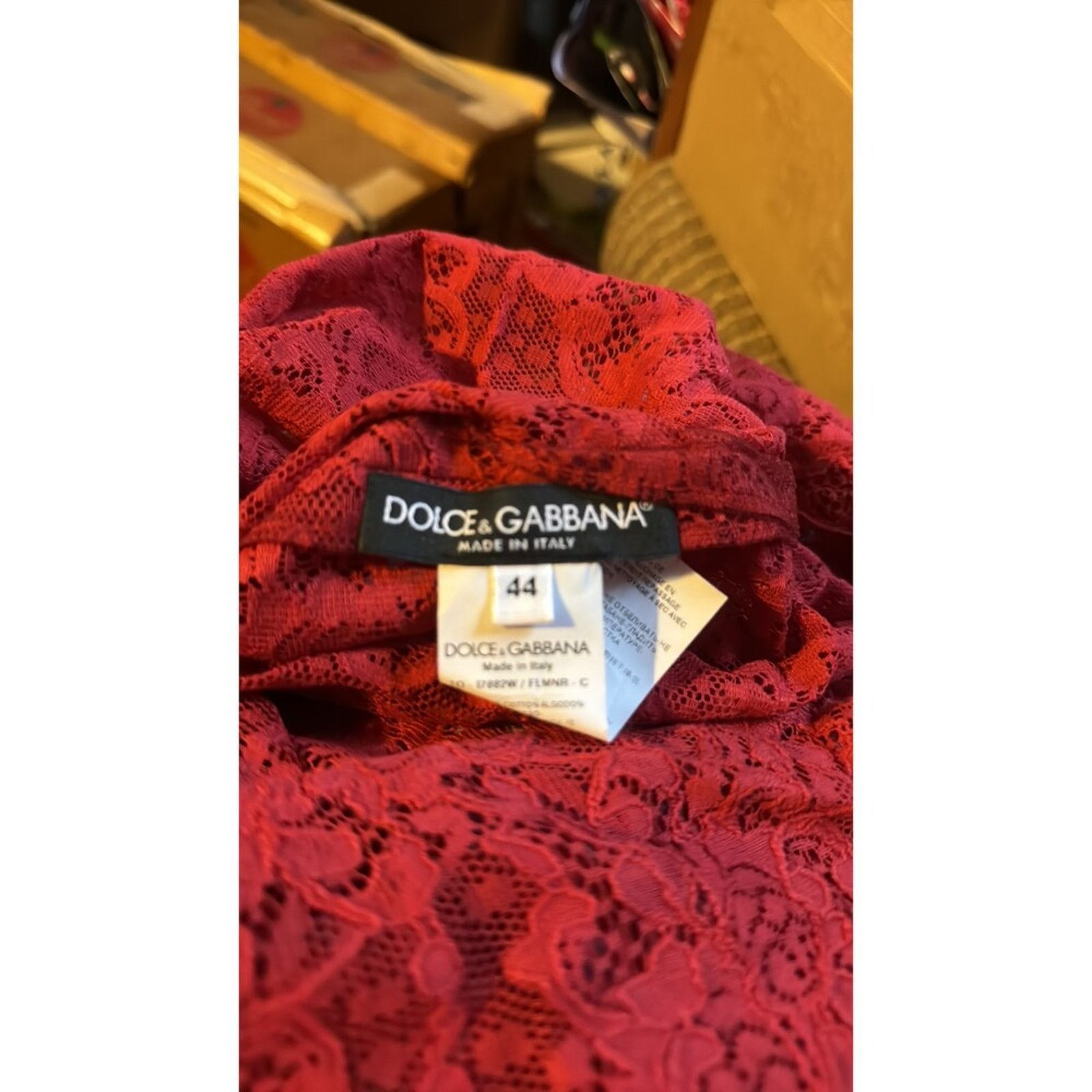 Dolce & Gabbana Dolce & Gabbana Sleeveless lace top red size 8 Size M / US 6-8 / IT 42-44 - 9 Thumbnail