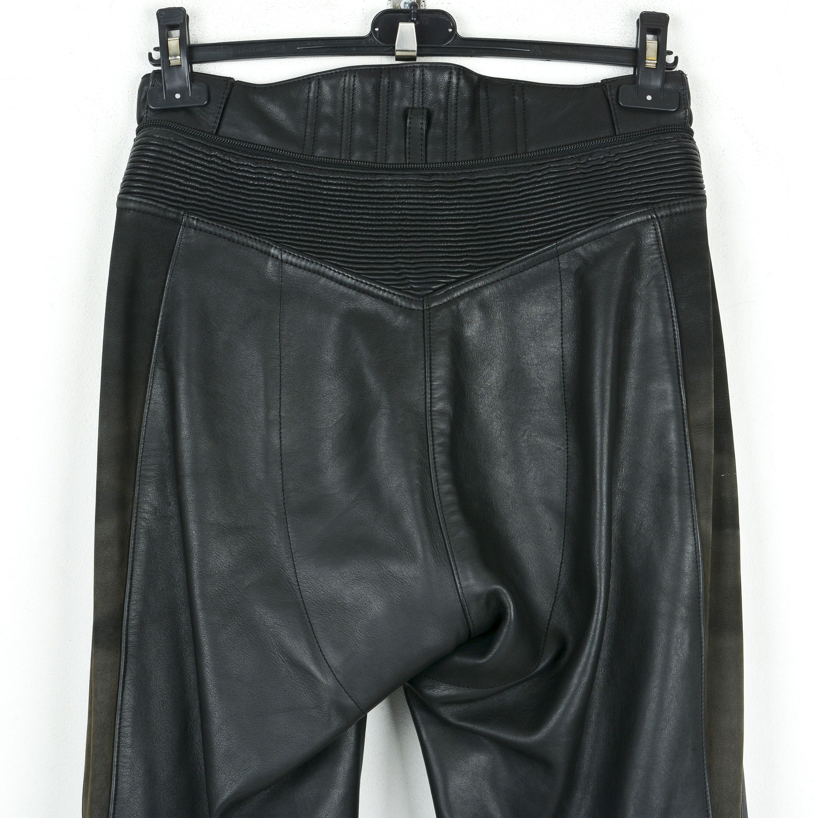 Hein Gericke × Leather SAFE Hiprotec M Leather Motorcycle UK 10 Pants Biker Trouser Size 30" / US 8 / IT 44 - 4 Thumbnail