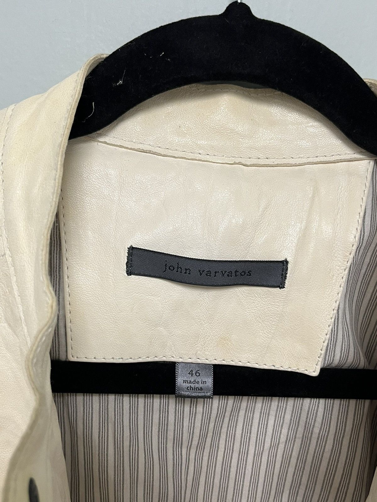 John Varvatos Off White Moto Jacket. Size US S / EU 44-46 / 1 - 8 Thumbnail