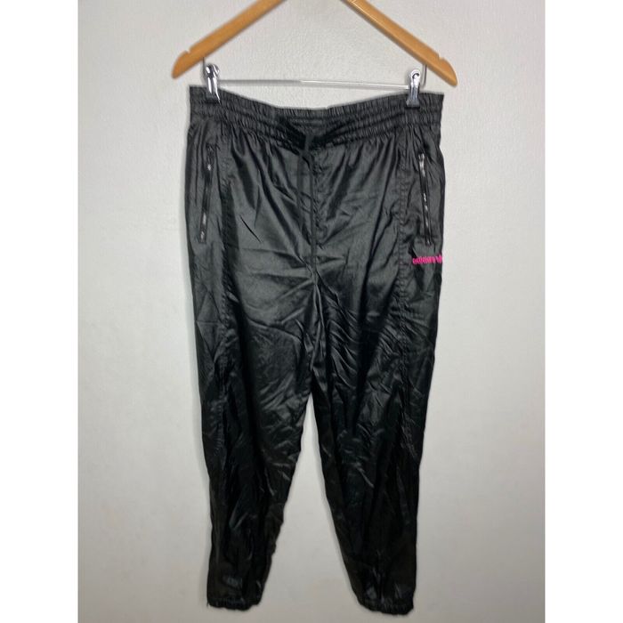 Adidas Vintage 90s Black Adidas Windbreaker Nylon pants 1/4 Zip 90s Cuffed  Size Small