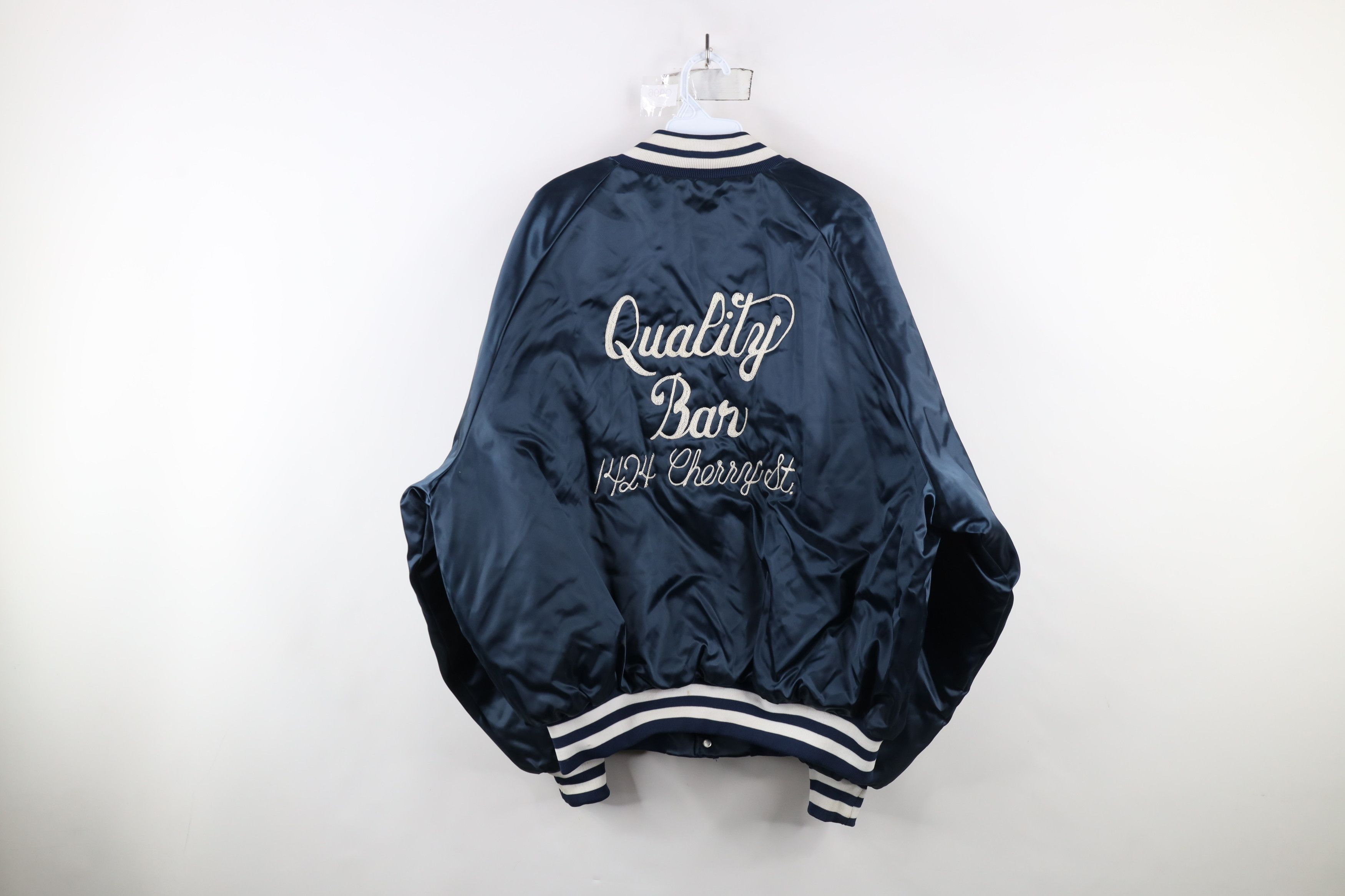 Vintage Vintage 80s Quality Bar Toledo Satin Bomber Jacket USA Size US XXL / EU 58 / 5 - 13 Thumbnail