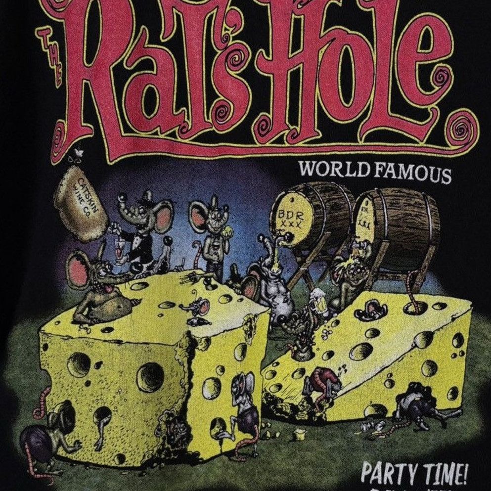 Harley Davidson × Vintage 🇺🇸1997 RAT’S HOLE Chopper Show T Size US M / EU 48-50 / 2 - 2 Thumbnail